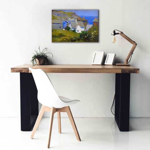 Image of 'Monhegan Houses, Maine, 1916-1919' by Edward Hopper, Giclee Canvas Wall Art,26x18