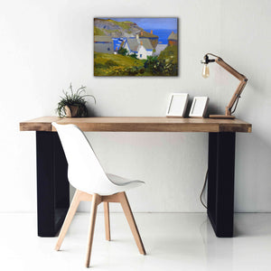 'Monhegan Houses, Maine, 1916-1919' by Edward Hopper, Giclee Canvas Wall Art,26x18
