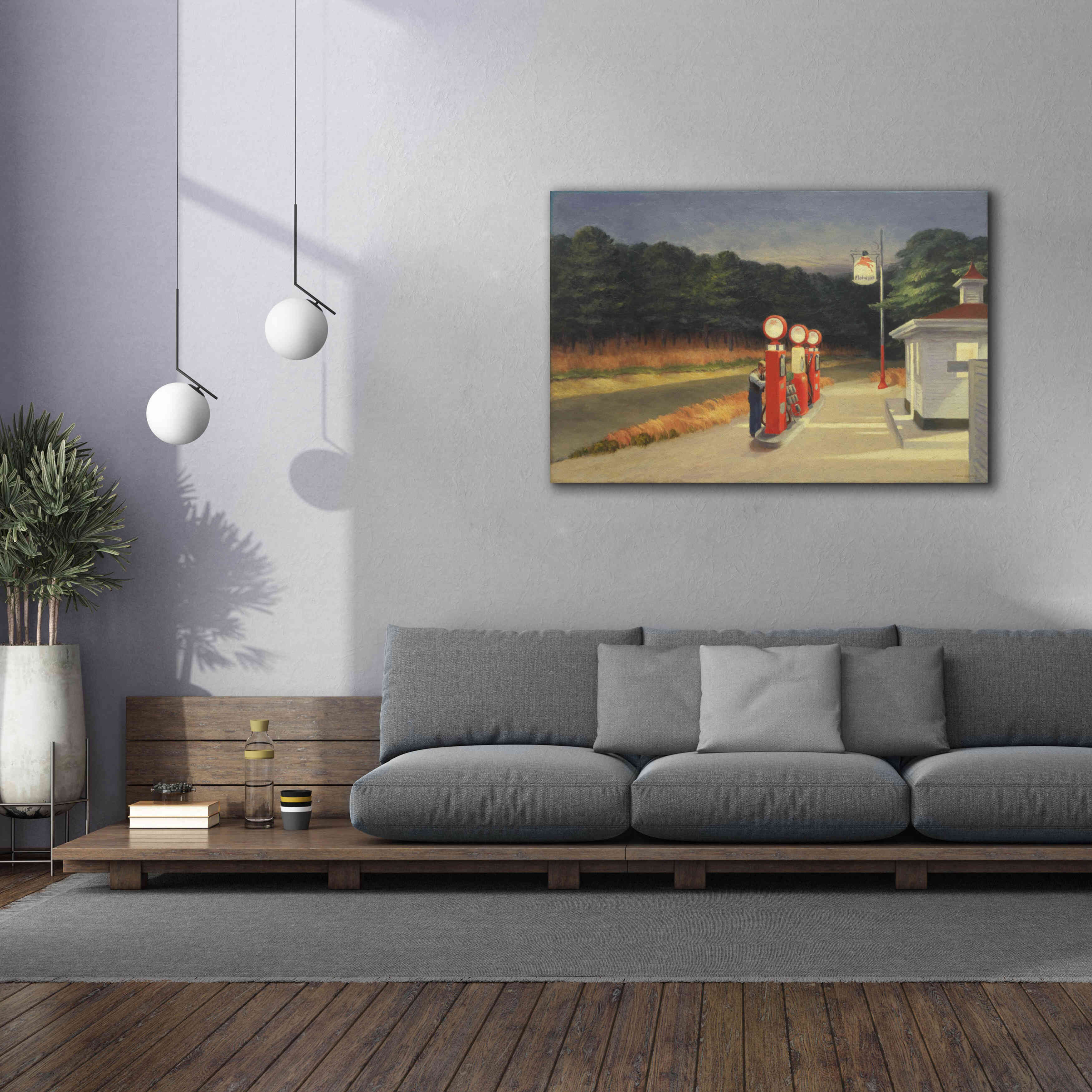 'Gas, 1940' by Edward Hopper, Giclee Canvas Wall Art,60x40