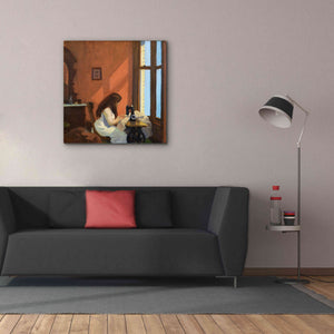 'Girl At Sewing Maching, 1921' by Edward Hopper, Giclee Canvas Wall Art,37x37