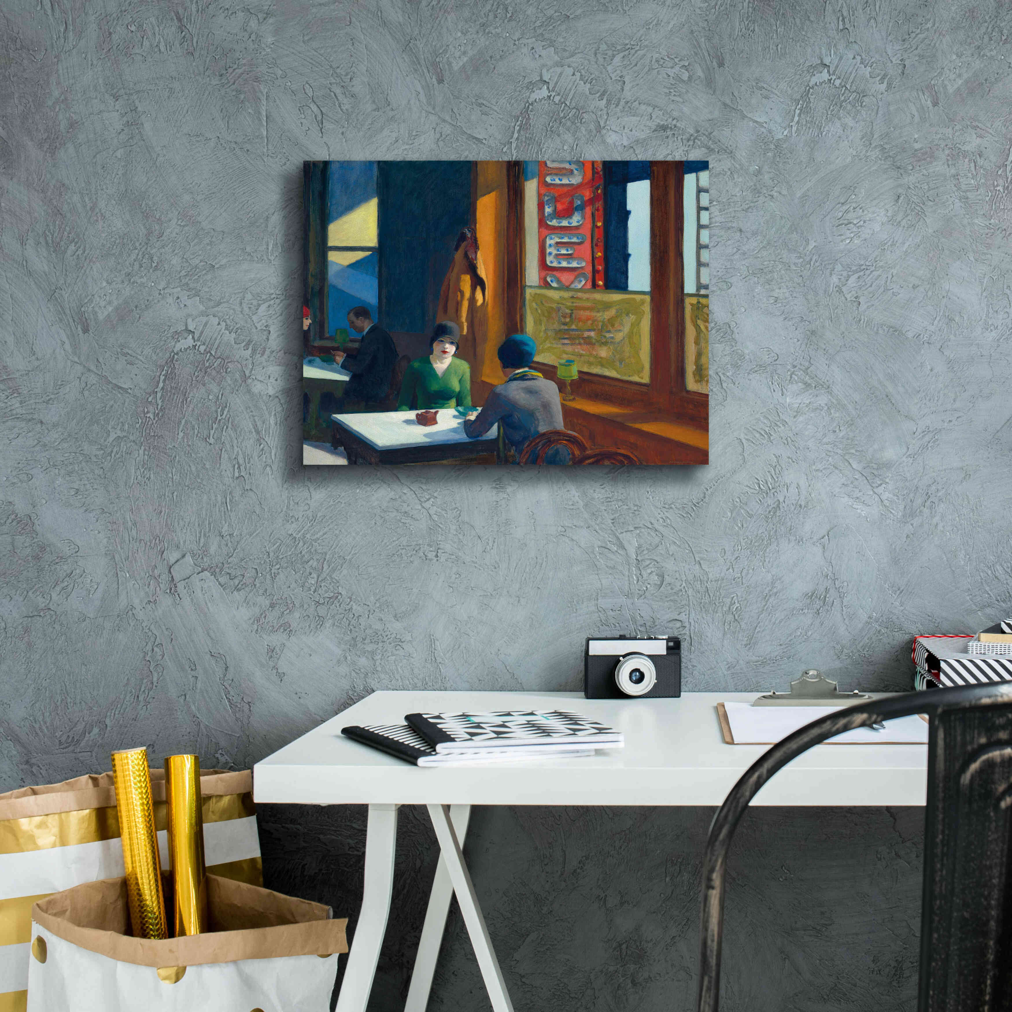 'Chop Suey' by Edward Hopper, Giclee Canvas Wall Art,16x12