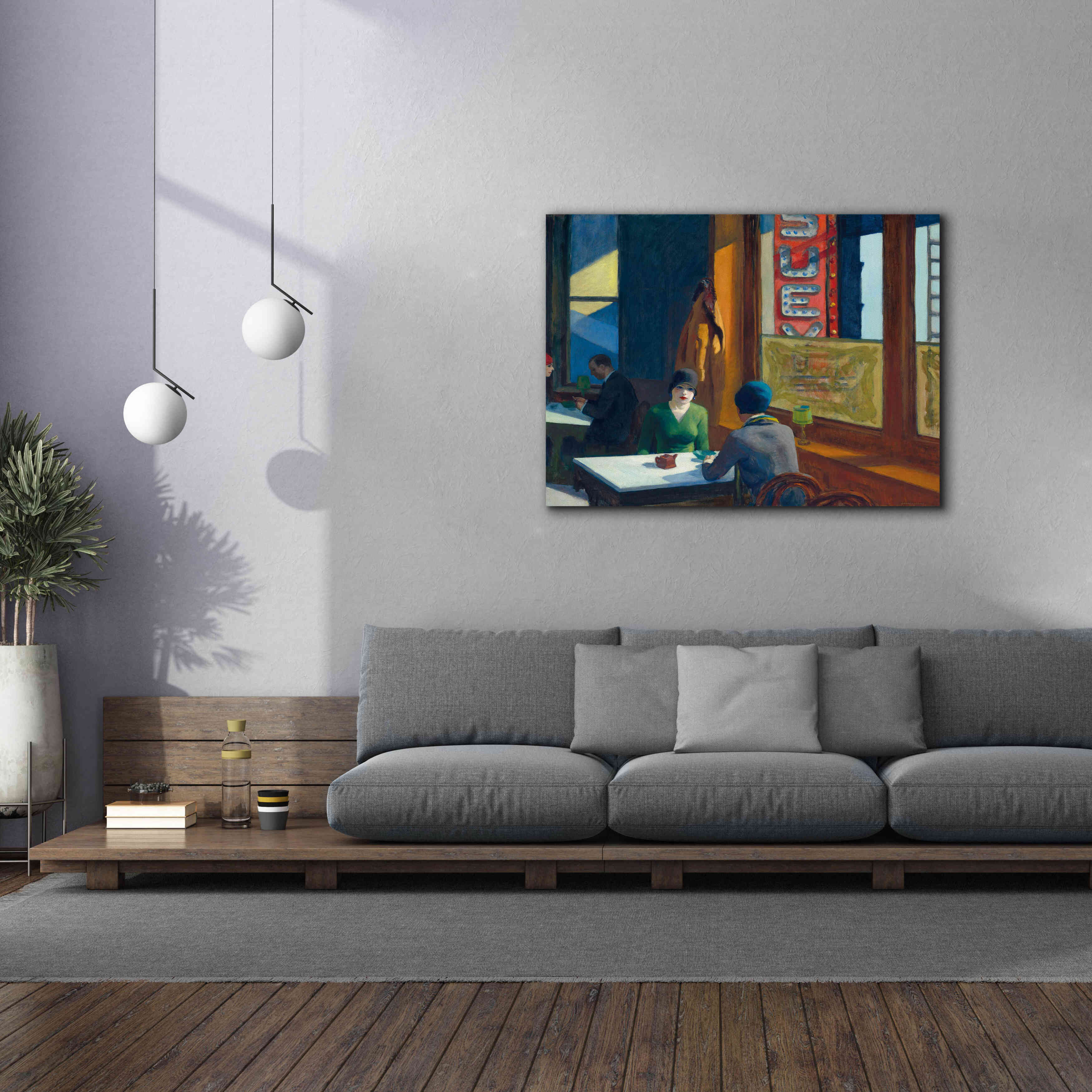 'Chop Suey' by Edward Hopper, Giclee Canvas Wall Art,54x40