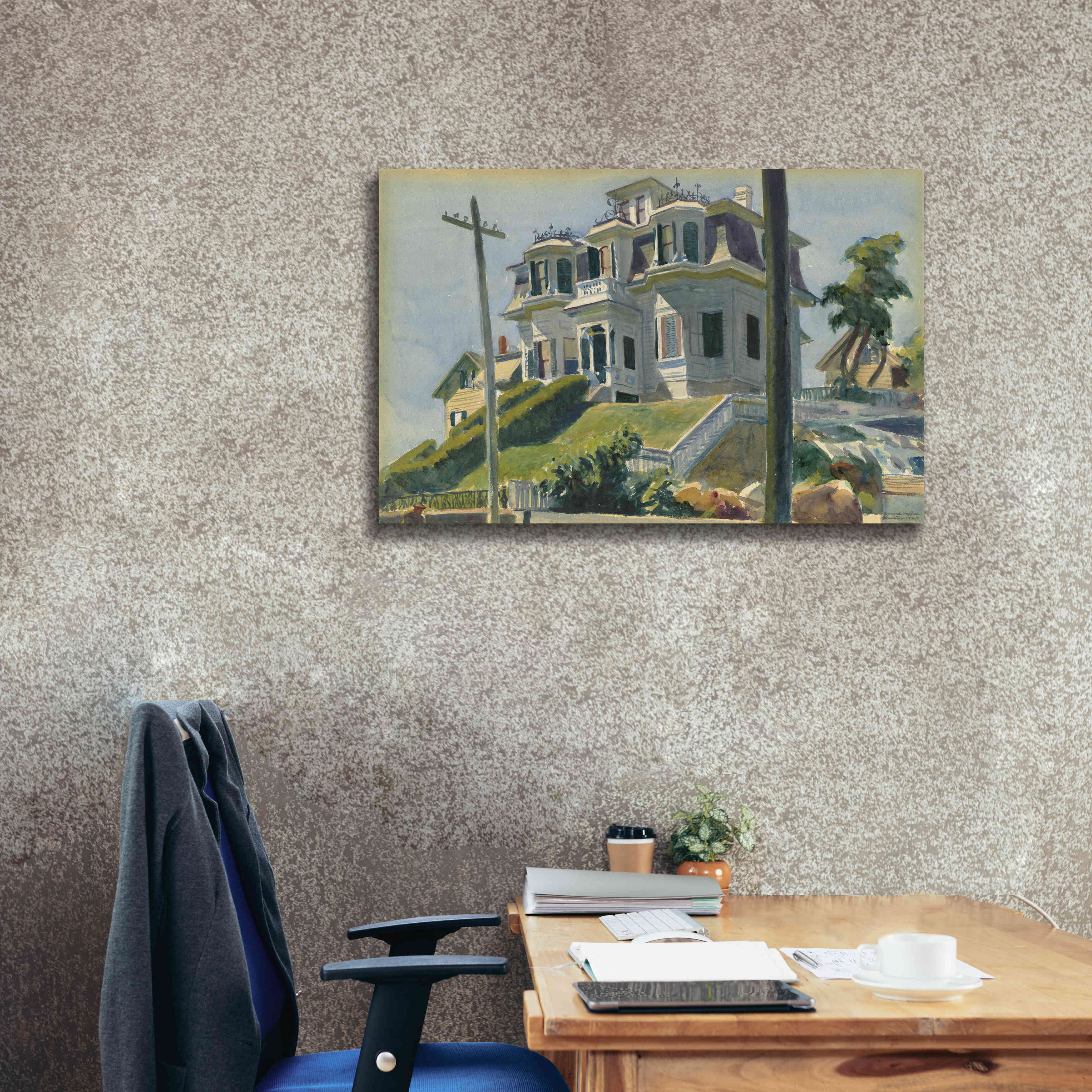 'Haskell's House, 1924' by Edward Hopper, Giclee Canvas Wall Art,40x26