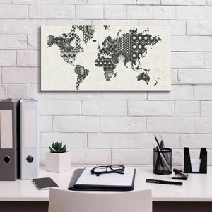 'Kami Map - No Border' by Kathrine Lovell, Canvas Wall Art,24x12