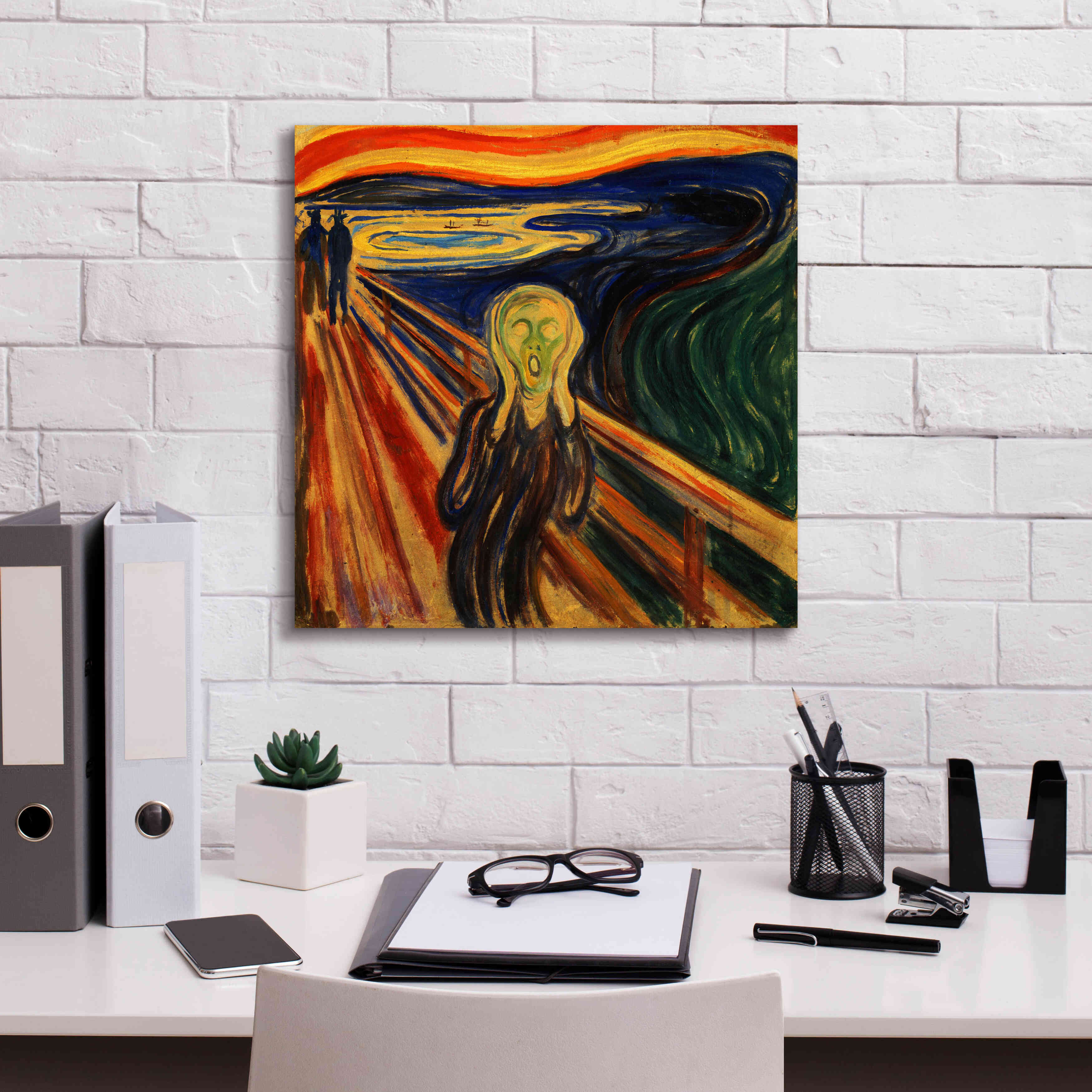 'The Scream' by Edvard Munch, Canvas Wall Art,18x18