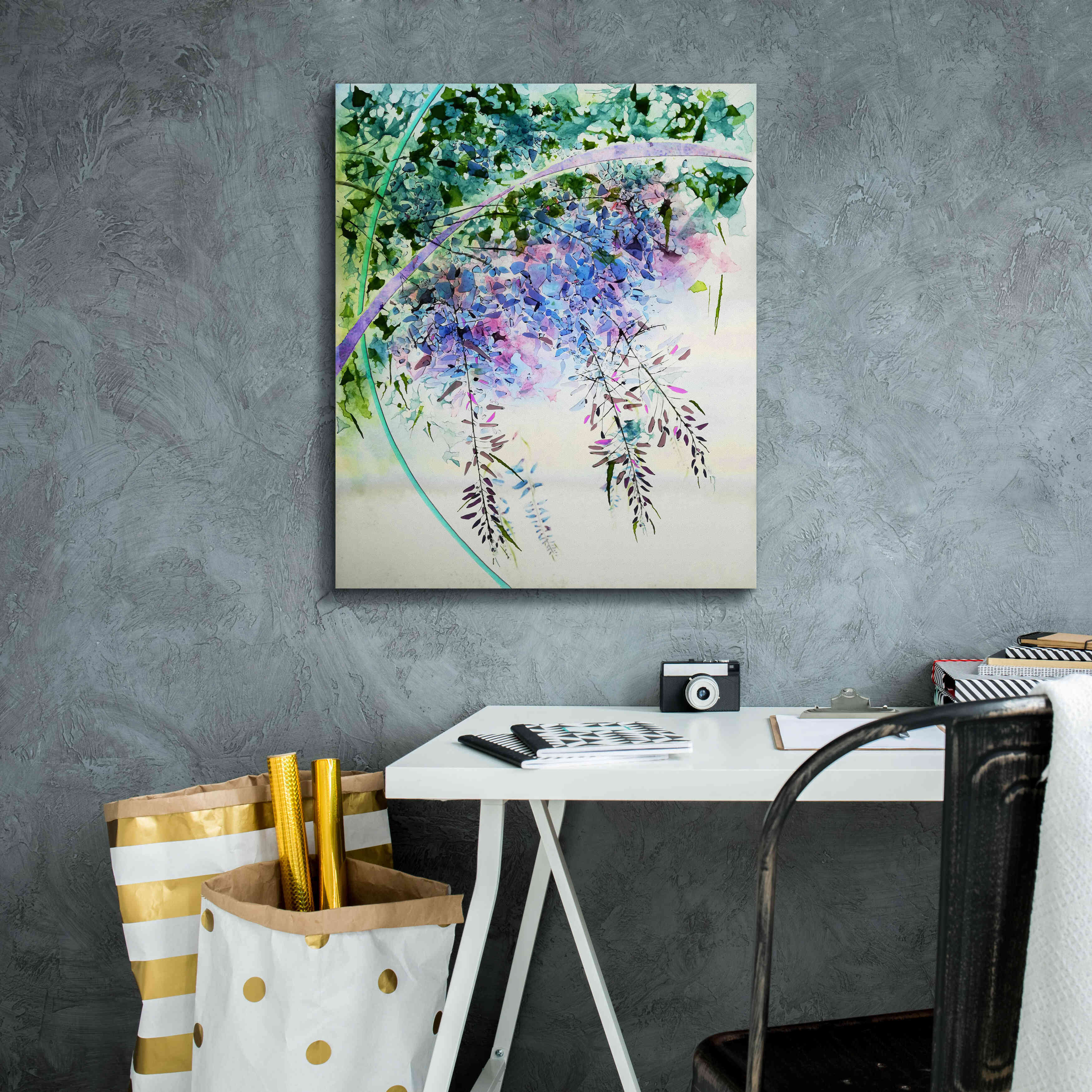 'Wisteria' by Rita Shimelfarb, Giclee Canvas Wall Art,20x24