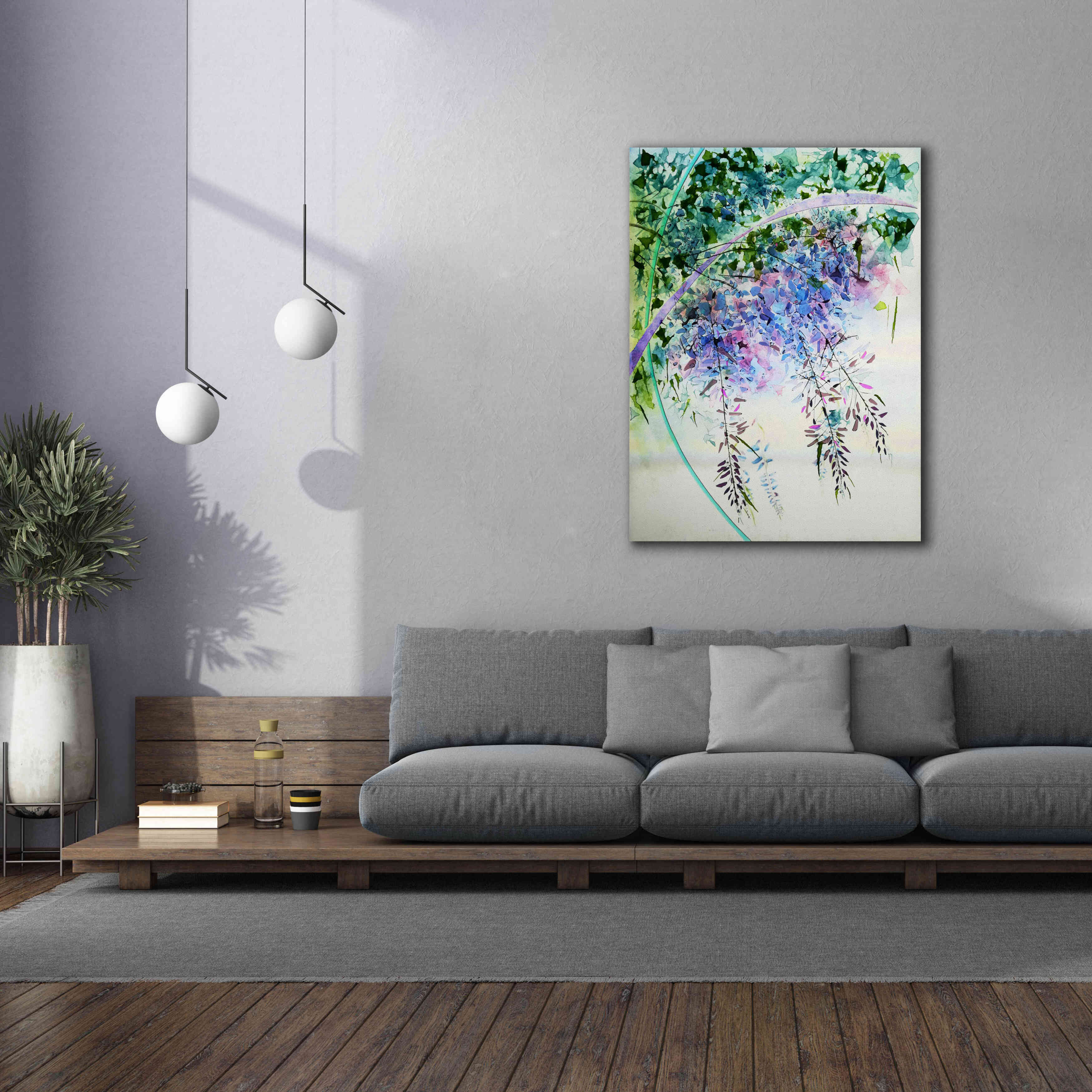 'Wisteria' by Rita Shimelfarb, Giclee Canvas Wall Art,40x54