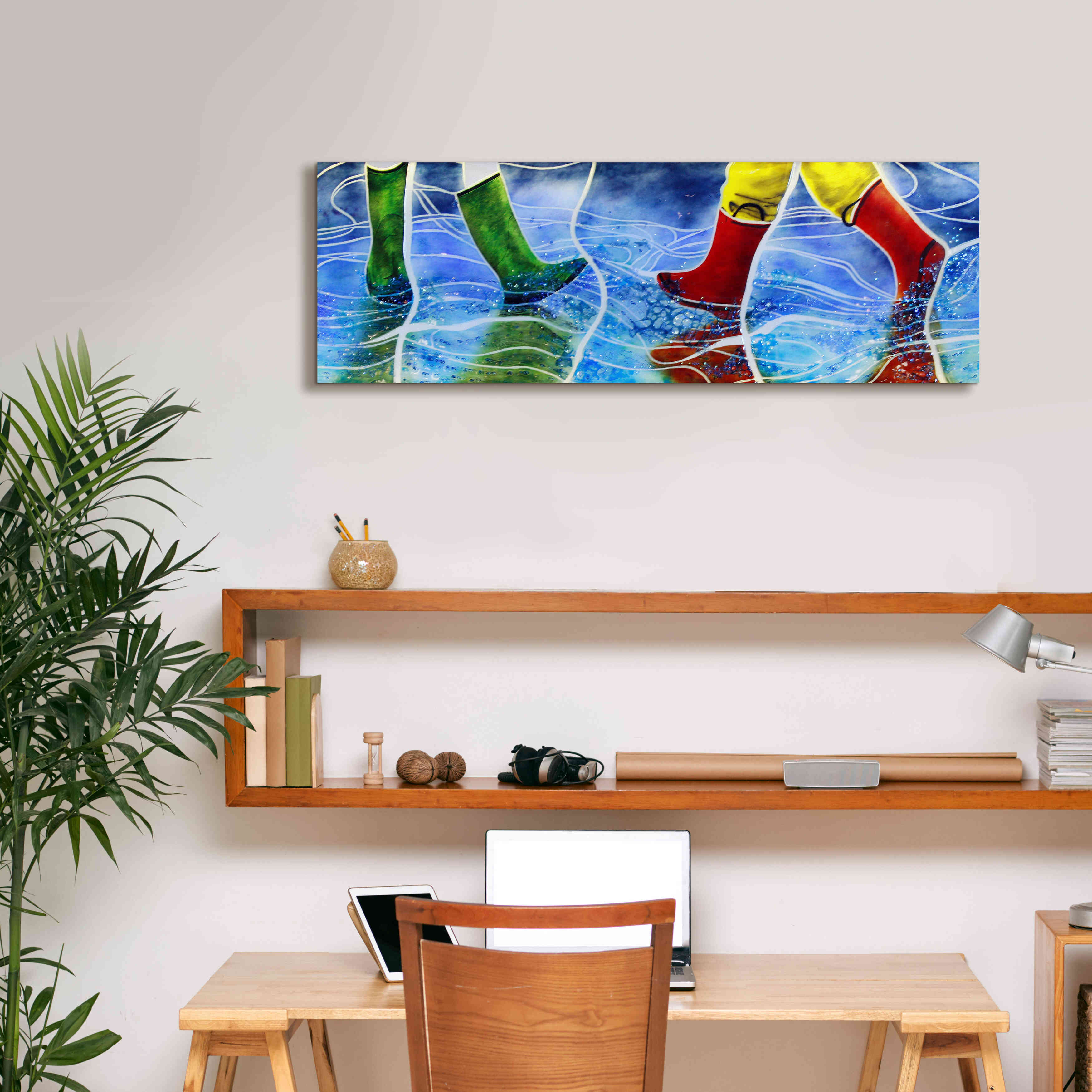 'Water' by Rita Shimelfarb, Giclee Canvas Wall Art,36x12
