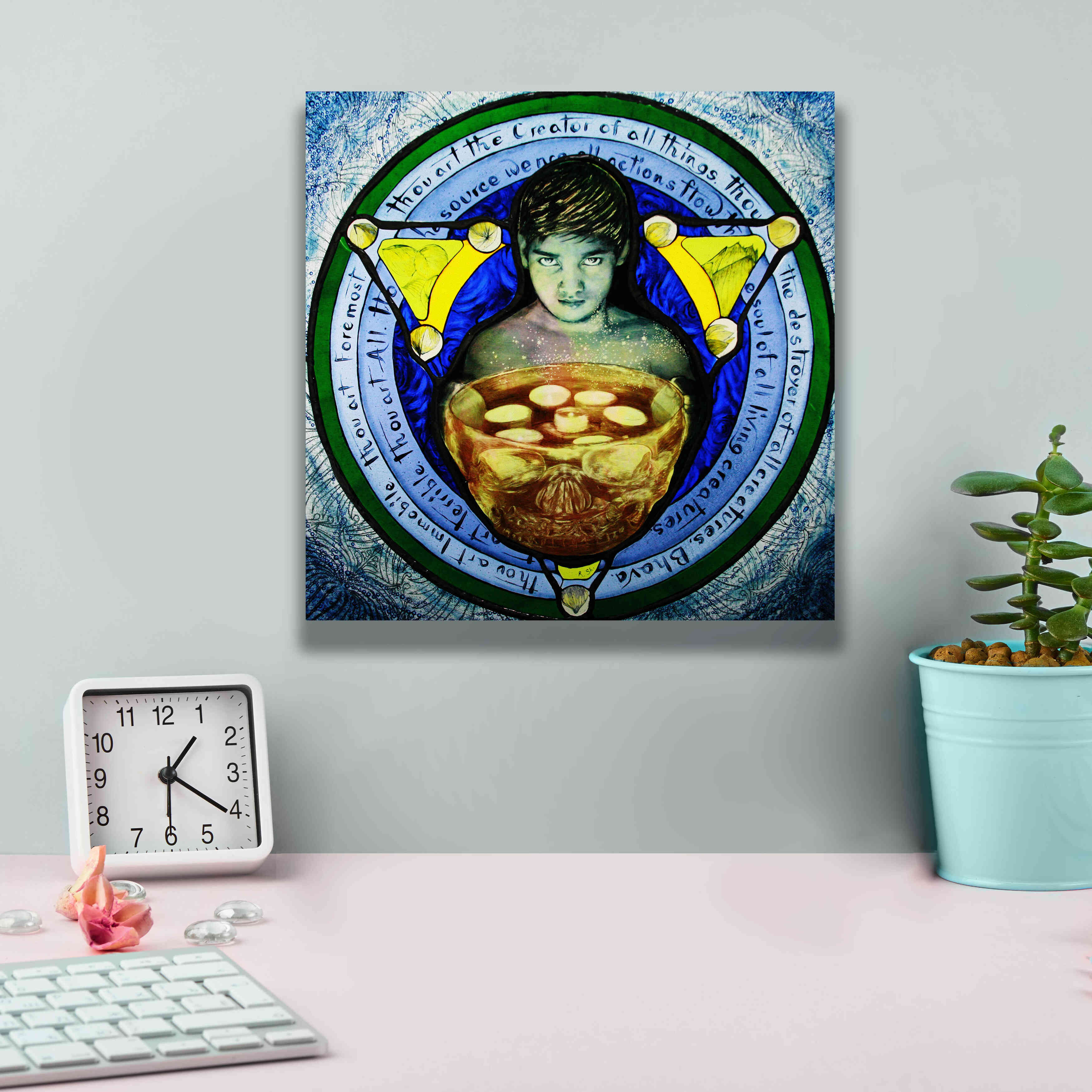 'Shiva' by Rita Shimelfarb, Giclee Canvas Wall Art,12x12