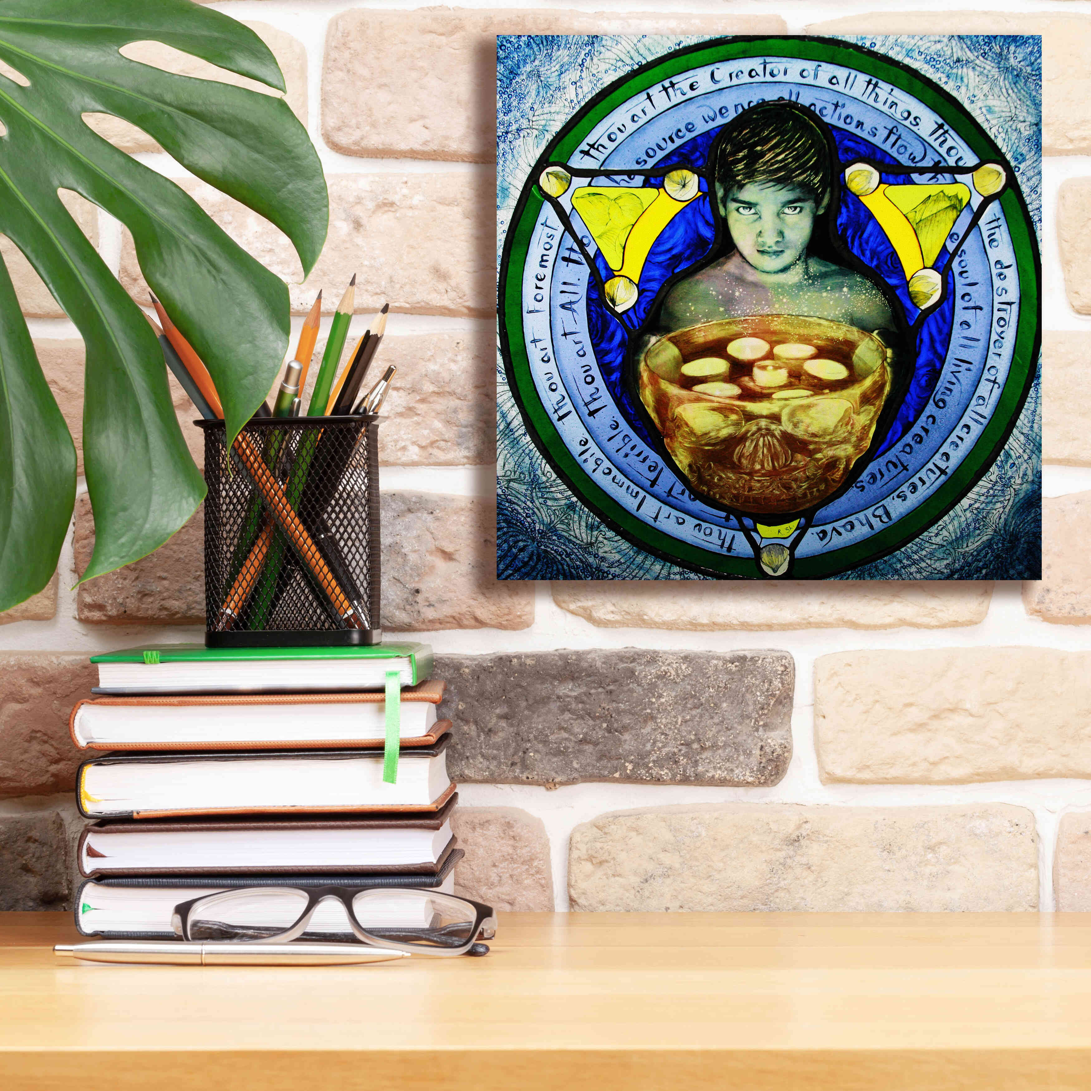 'Shiva' by Rita Shimelfarb, Giclee Canvas Wall Art,12x12