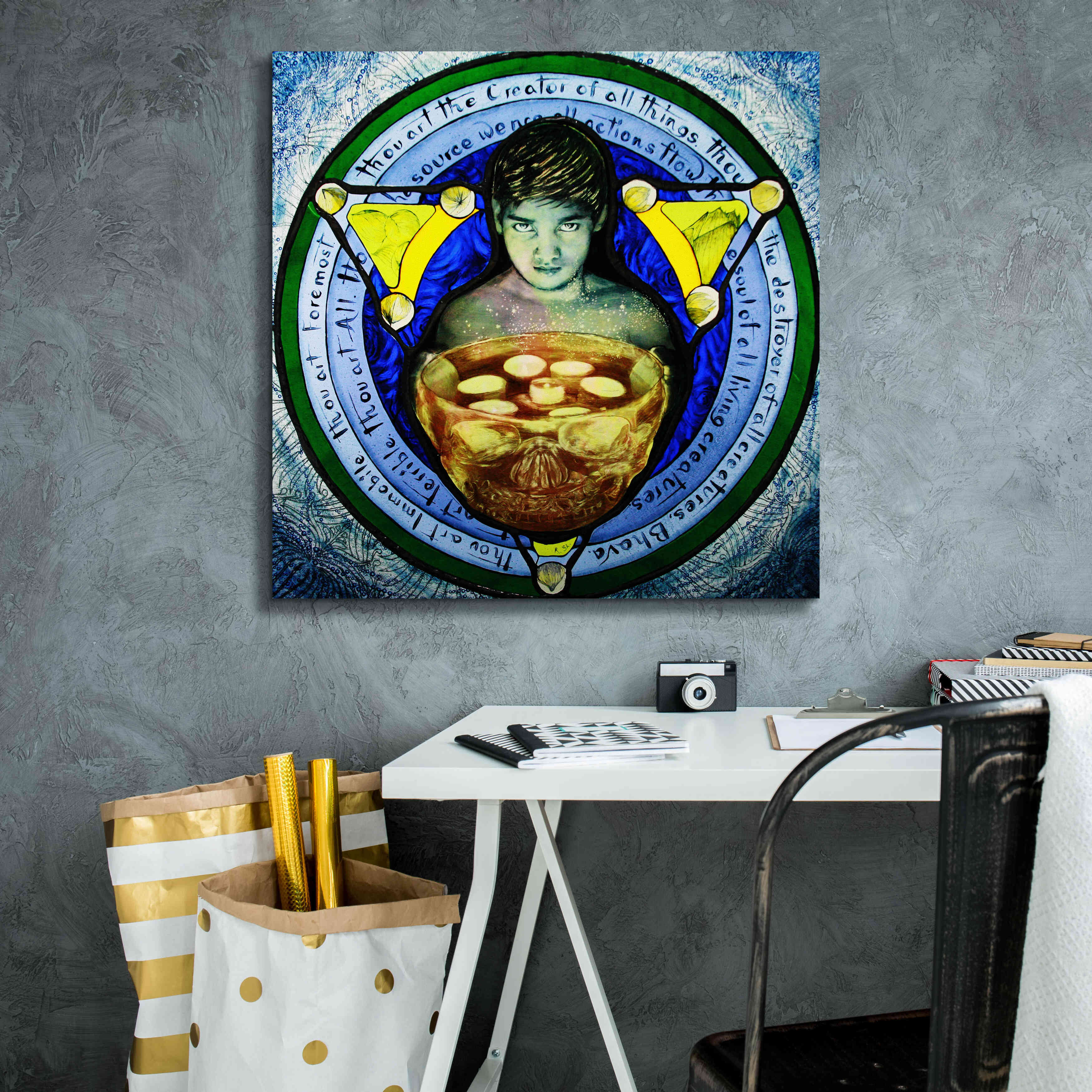 'Shiva' by Rita Shimelfarb, Giclee Canvas Wall Art,26x26