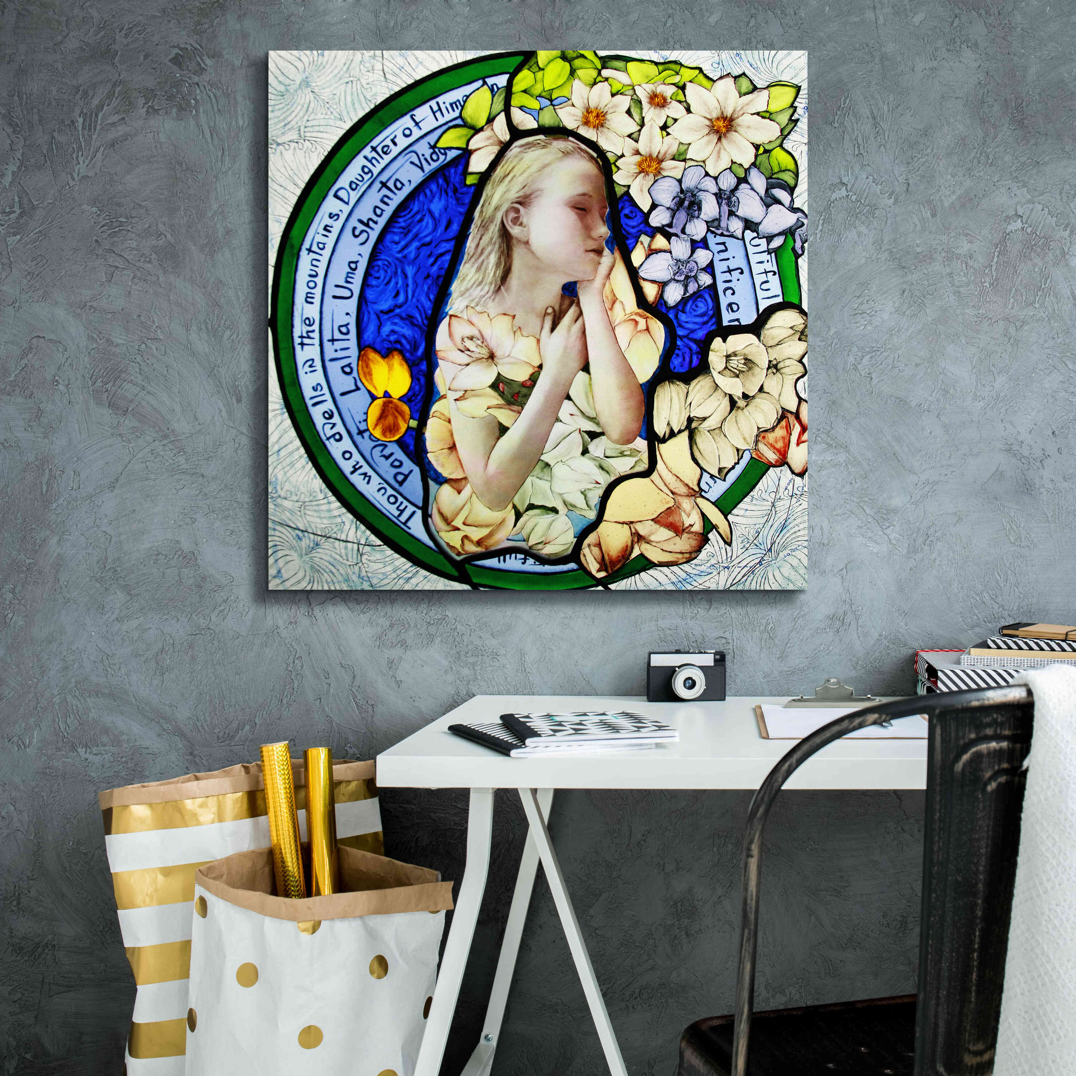 'Shakti' by Rita Shimelfarb, Giclee Canvas Wall Art,26x26