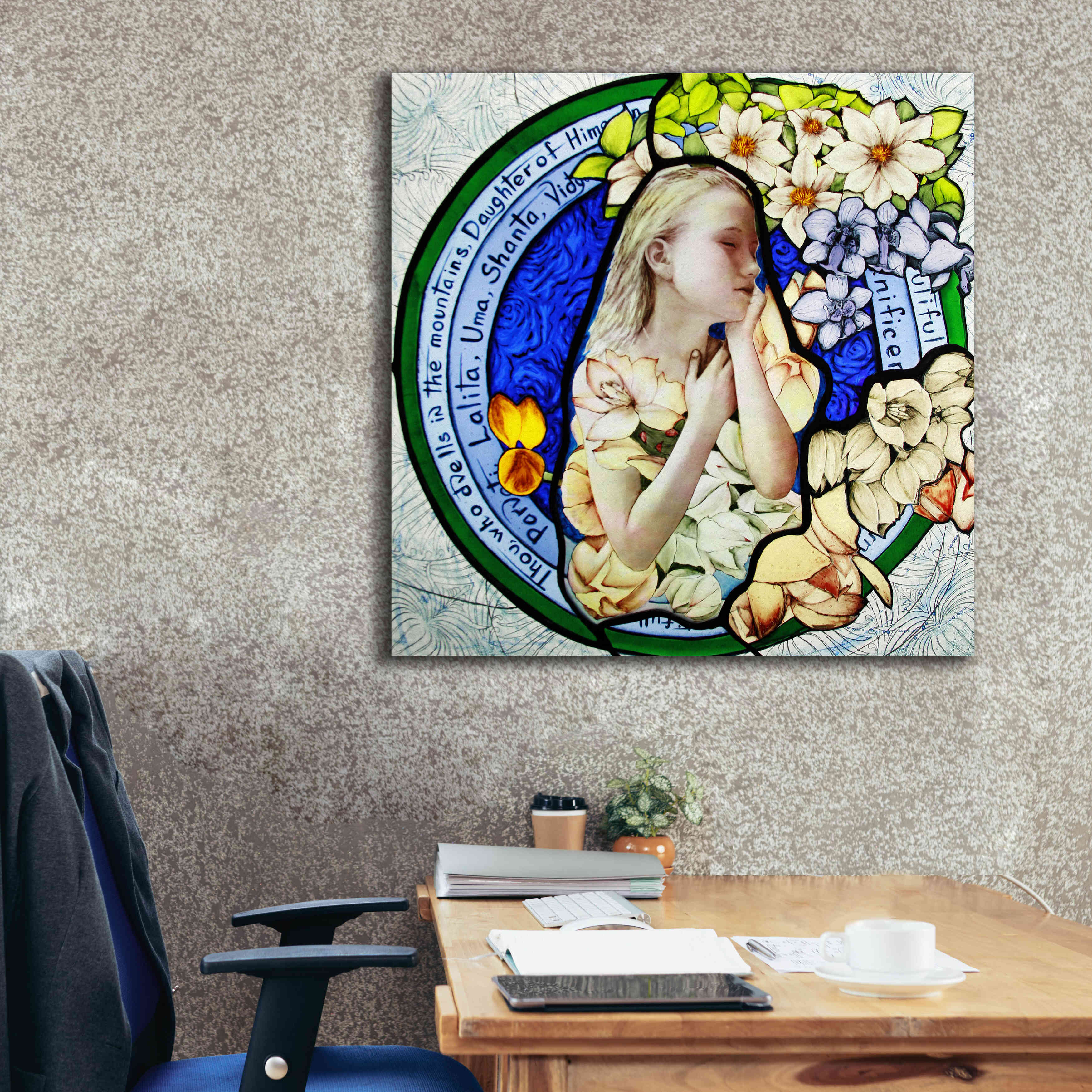 'Shakti' by Rita Shimelfarb, Giclee Canvas Wall Art,37x37