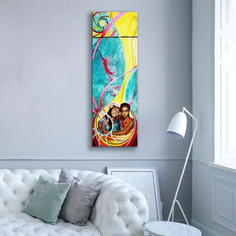 Image of 'Love And Faith' by Rita Shimelfarb, Giclee Canvas Wall Art,20x60