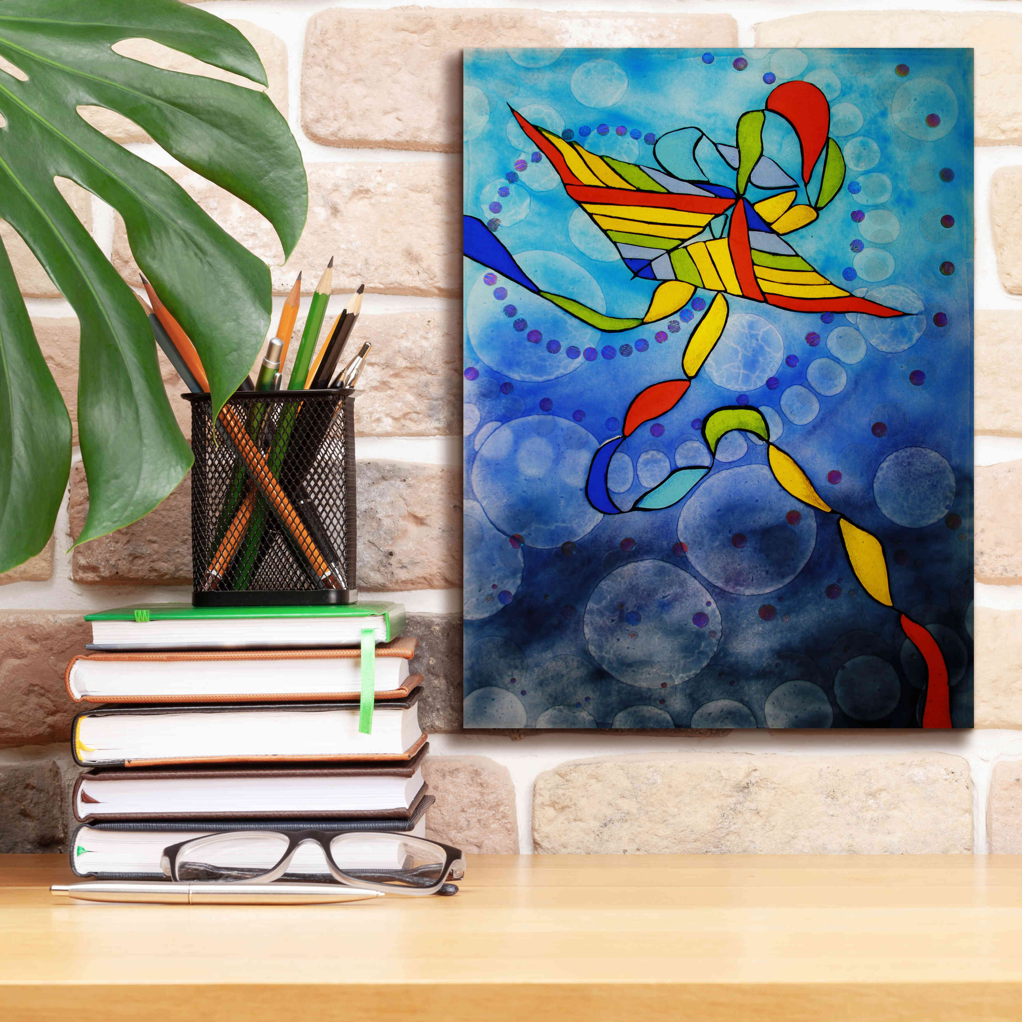 'Kite Transmitted' by Rita Shimelfarb, Giclee Canvas Wall Art,12x16