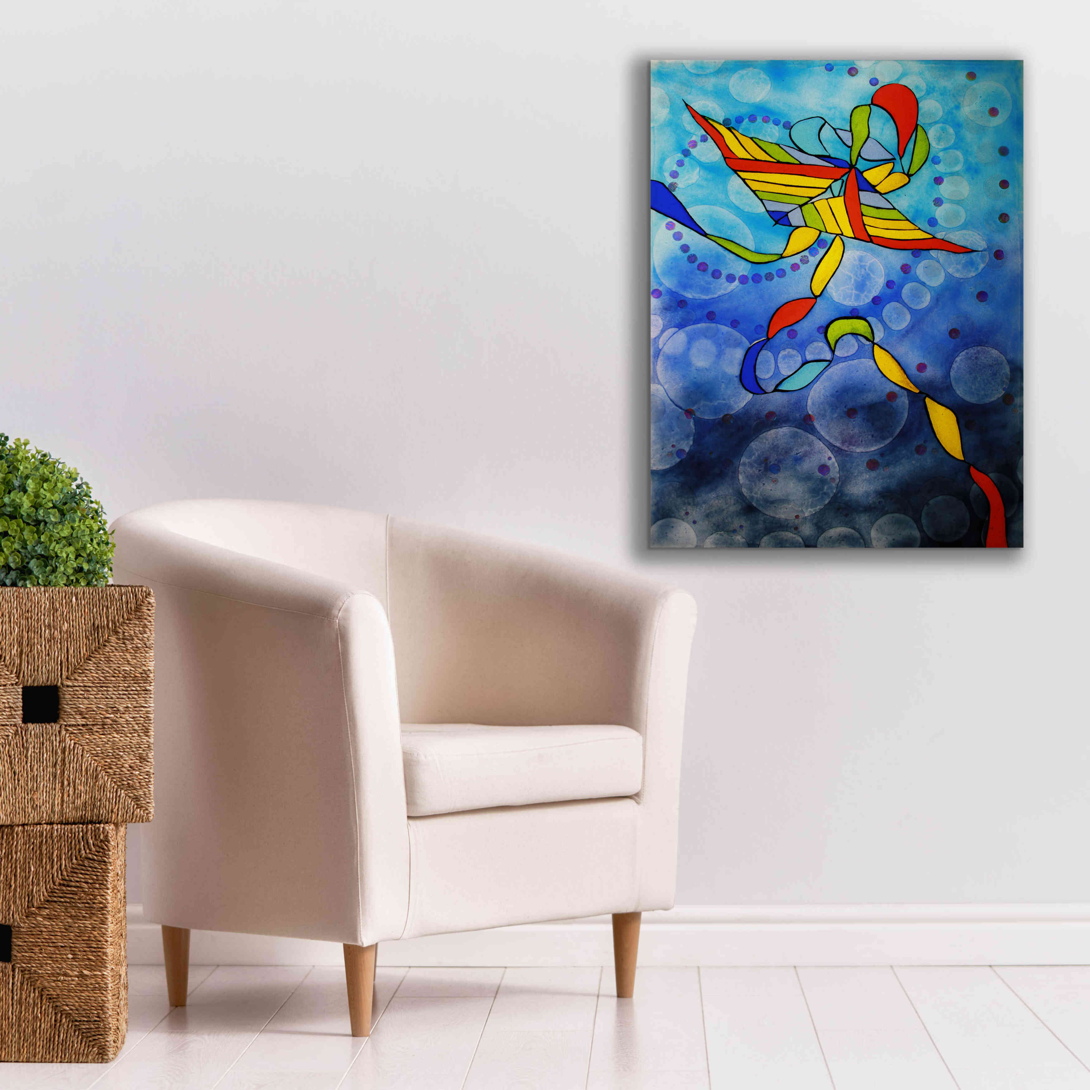 'Kite Transmitted' by Rita Shimelfarb, Giclee Canvas Wall Art,26x34