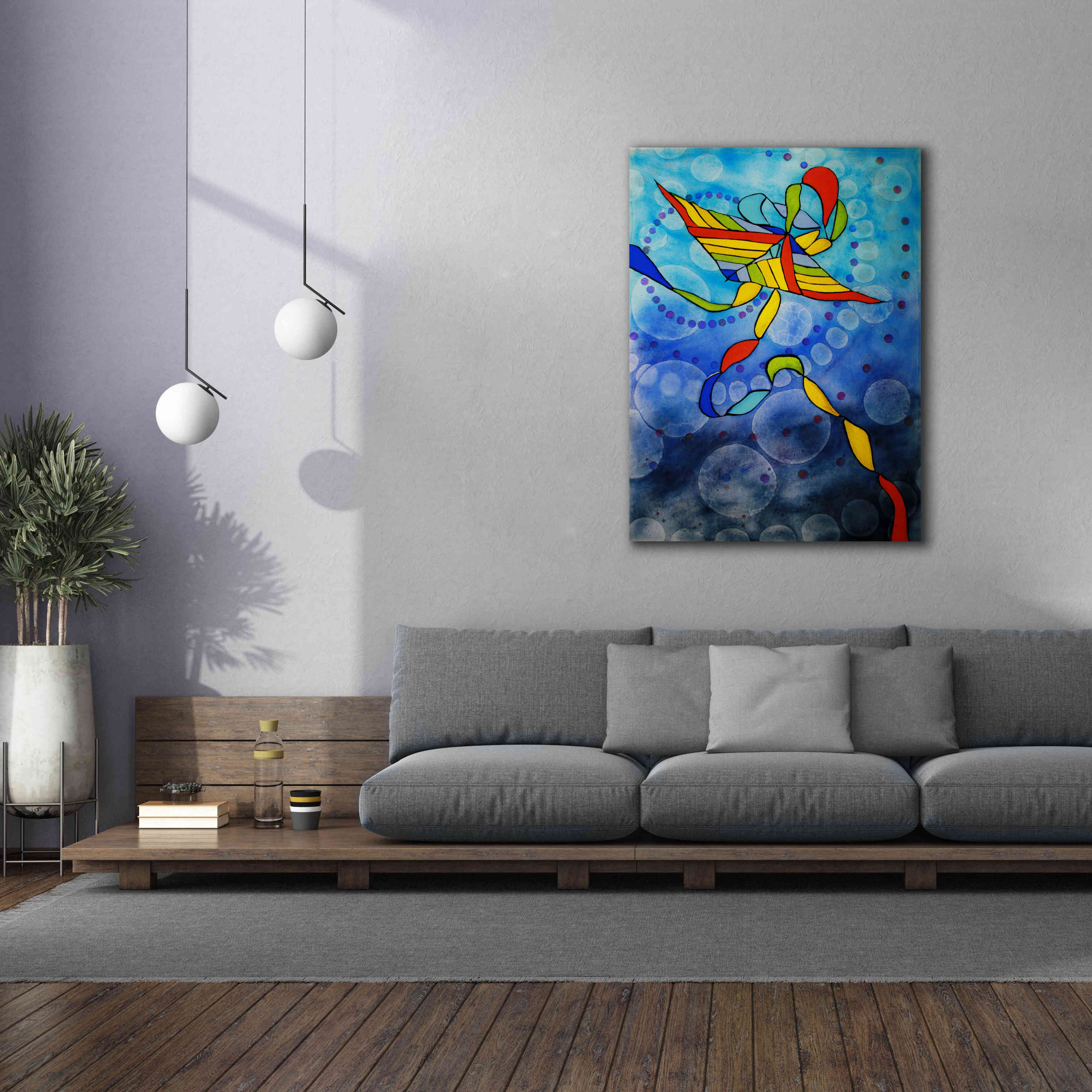 'Kite Transmitted' by Rita Shimelfarb, Giclee Canvas Wall Art,40x54