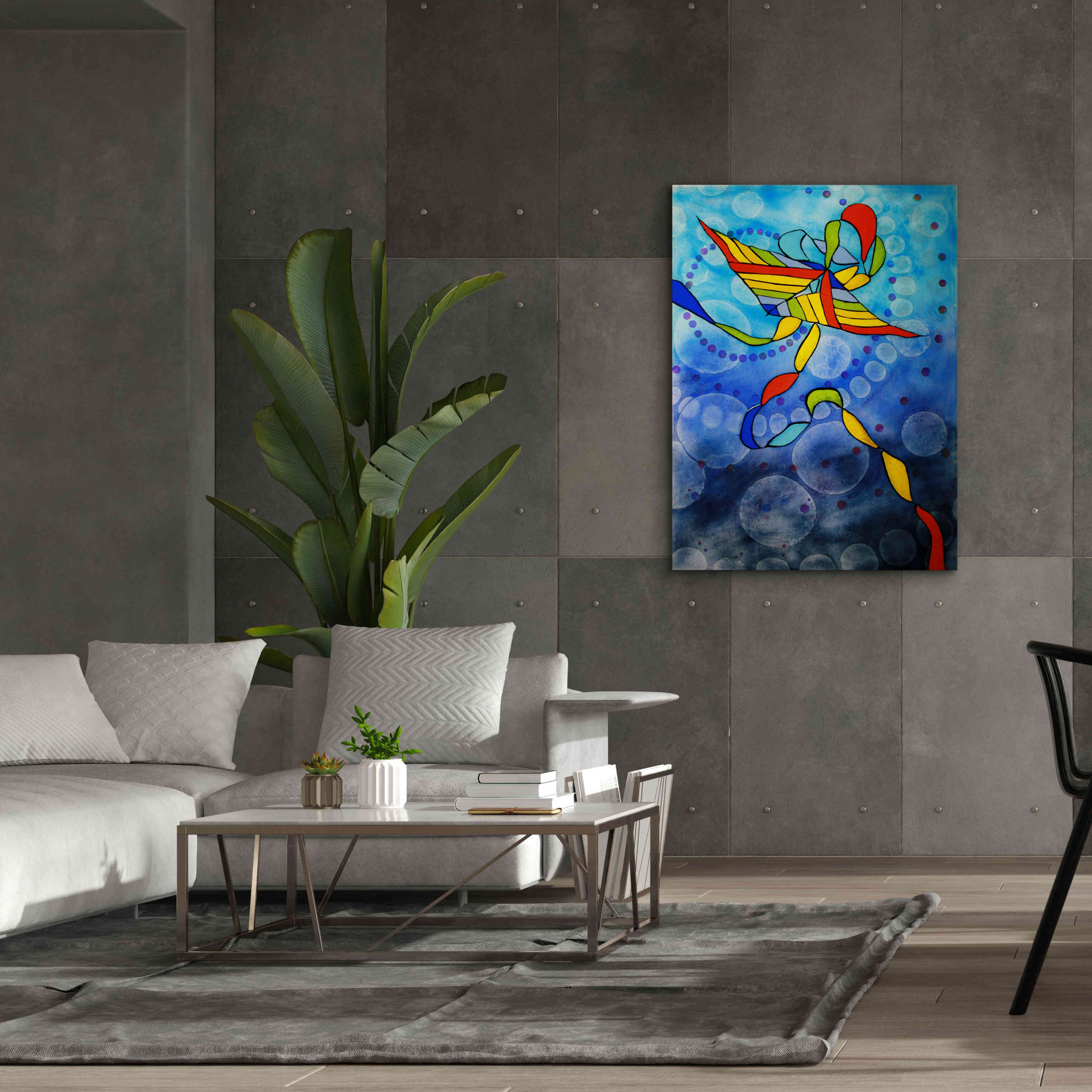 'Kite Transmitted' by Rita Shimelfarb, Giclee Canvas Wall Art,40x54