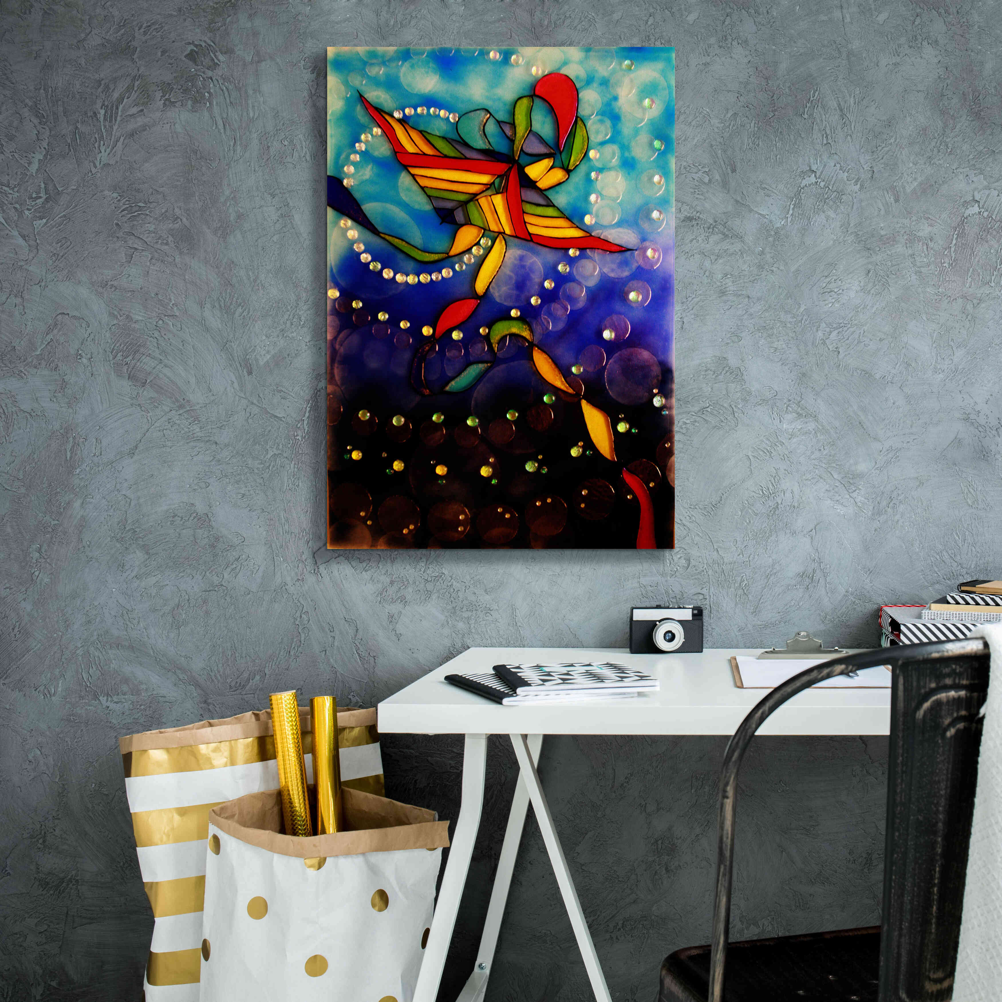 'Kite Reflected' by Rita Shimelfarb, Giclee Canvas Wall Art,18x26