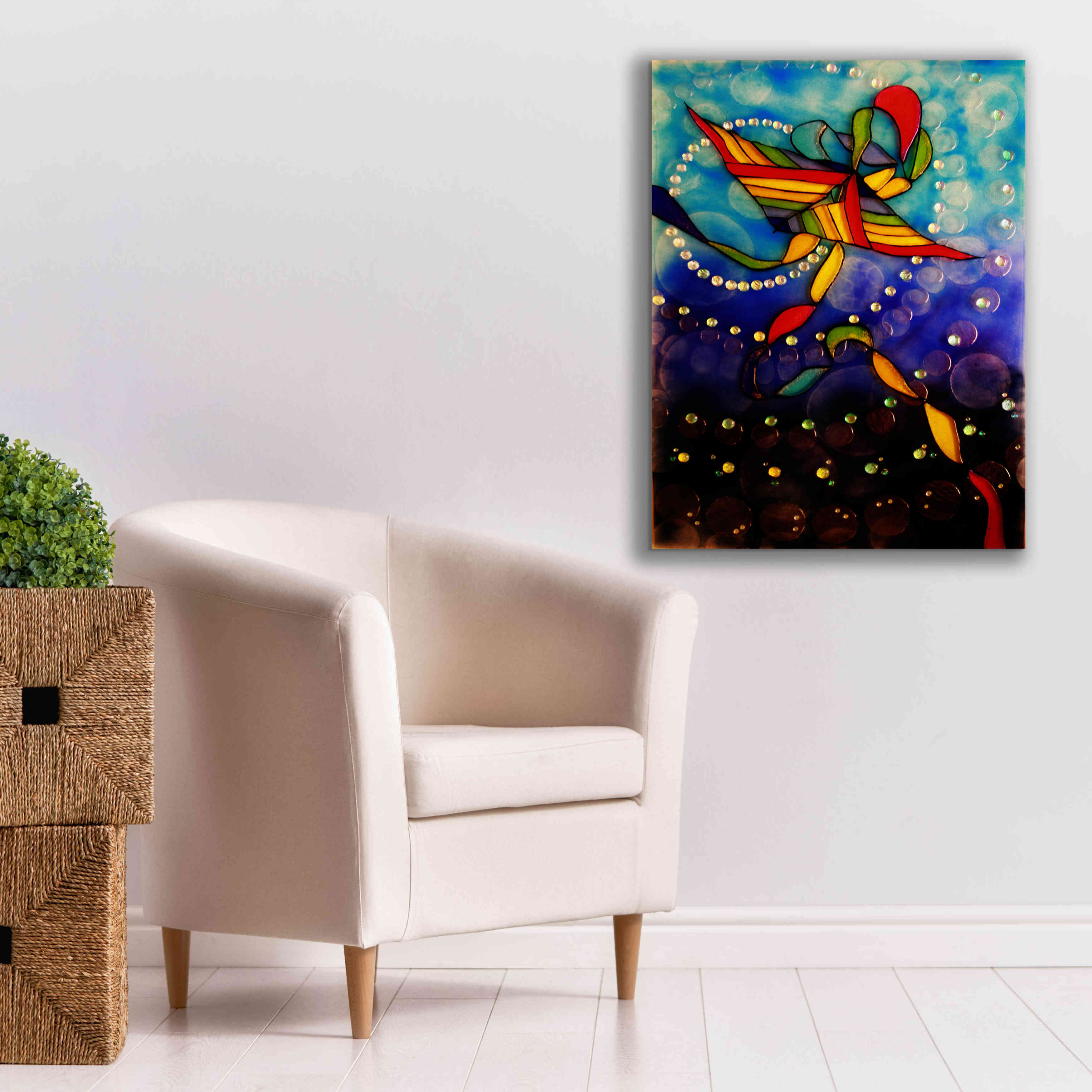 'Kite Reflected' by Rita Shimelfarb, Giclee Canvas Wall Art,26x34