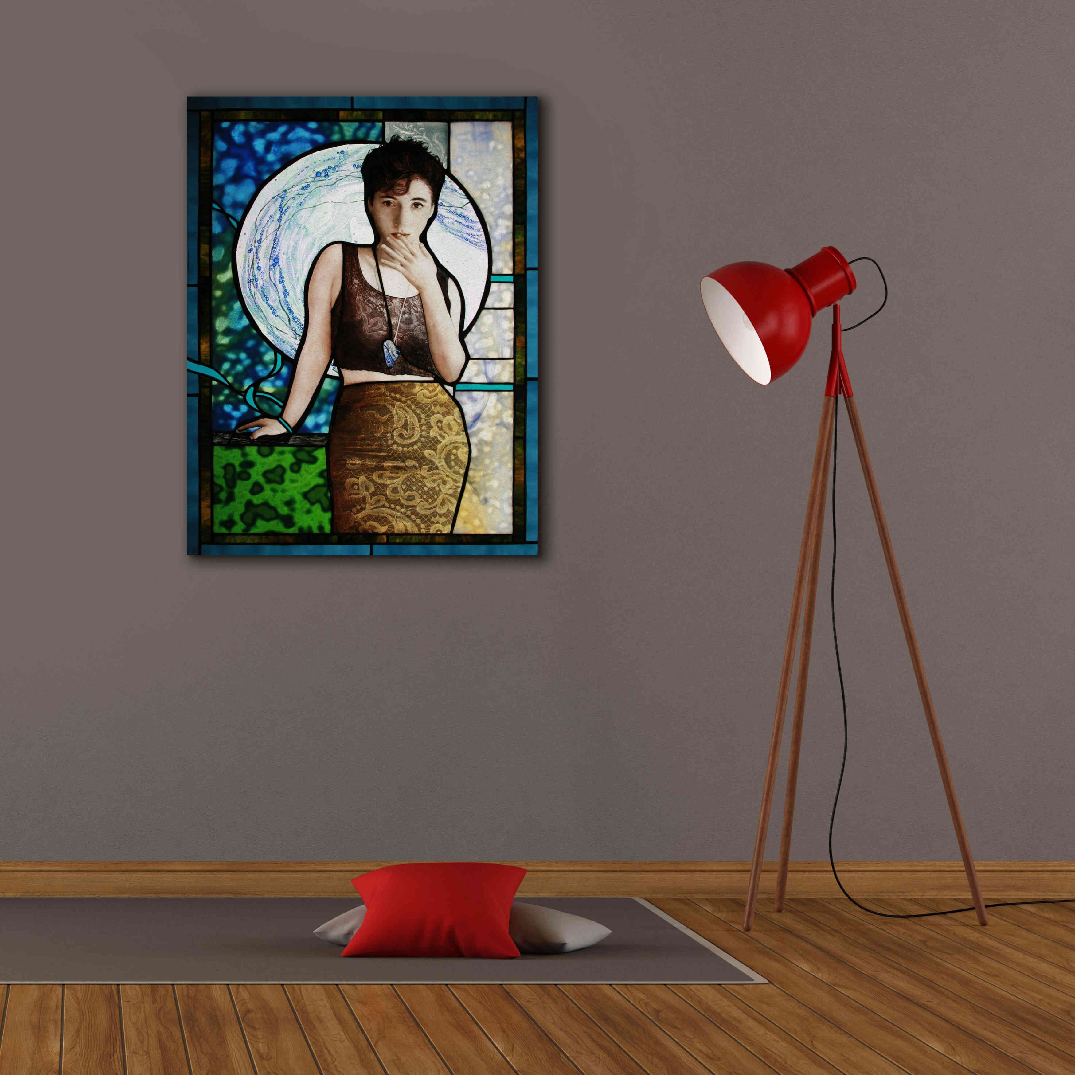 'Blueheart' by Rita Shimelfarb, Giclee Canvas Wall Art,26x34