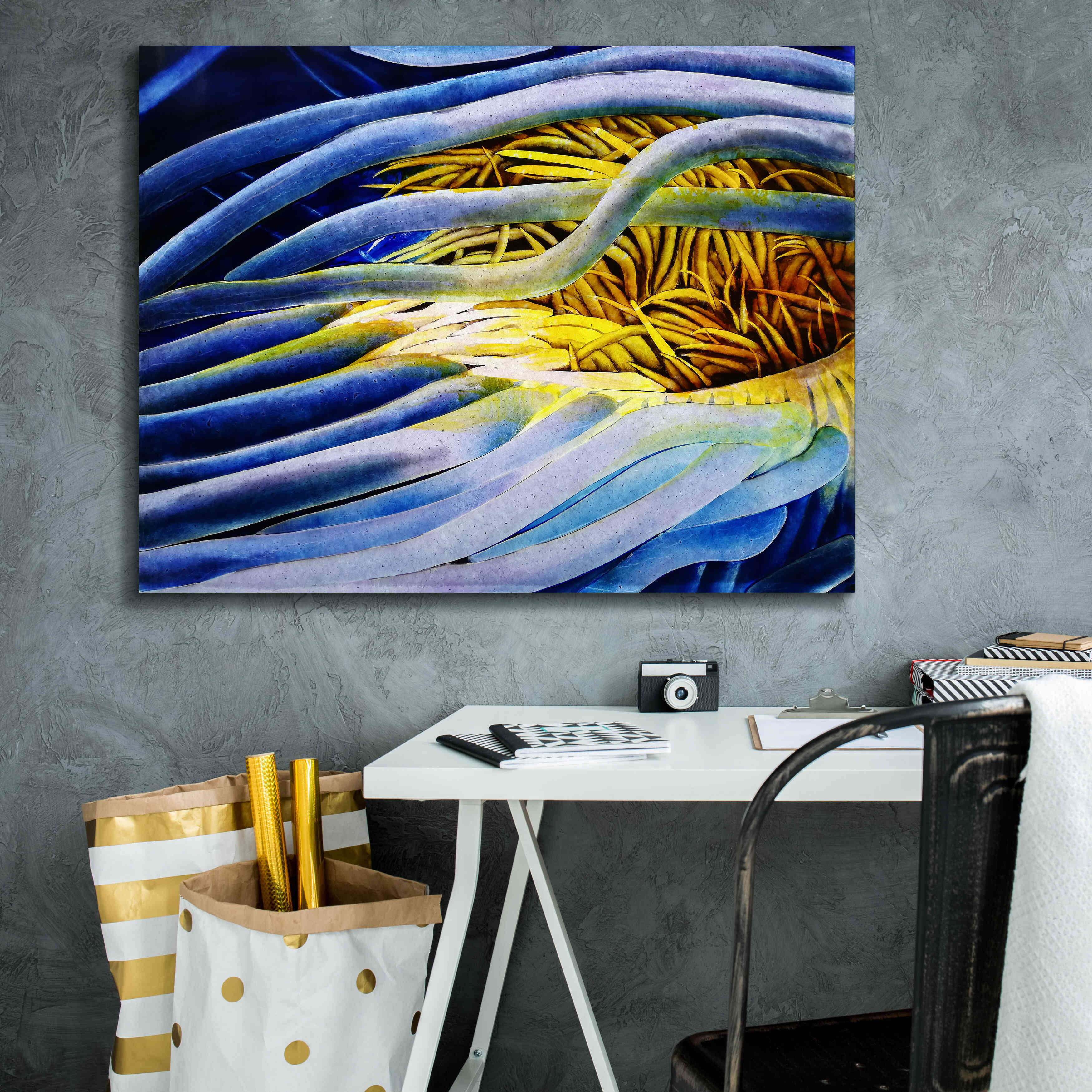 'Anemone Cerianthid' by Rita Shimelfarb, Giclee Canvas Wall Art,34x26