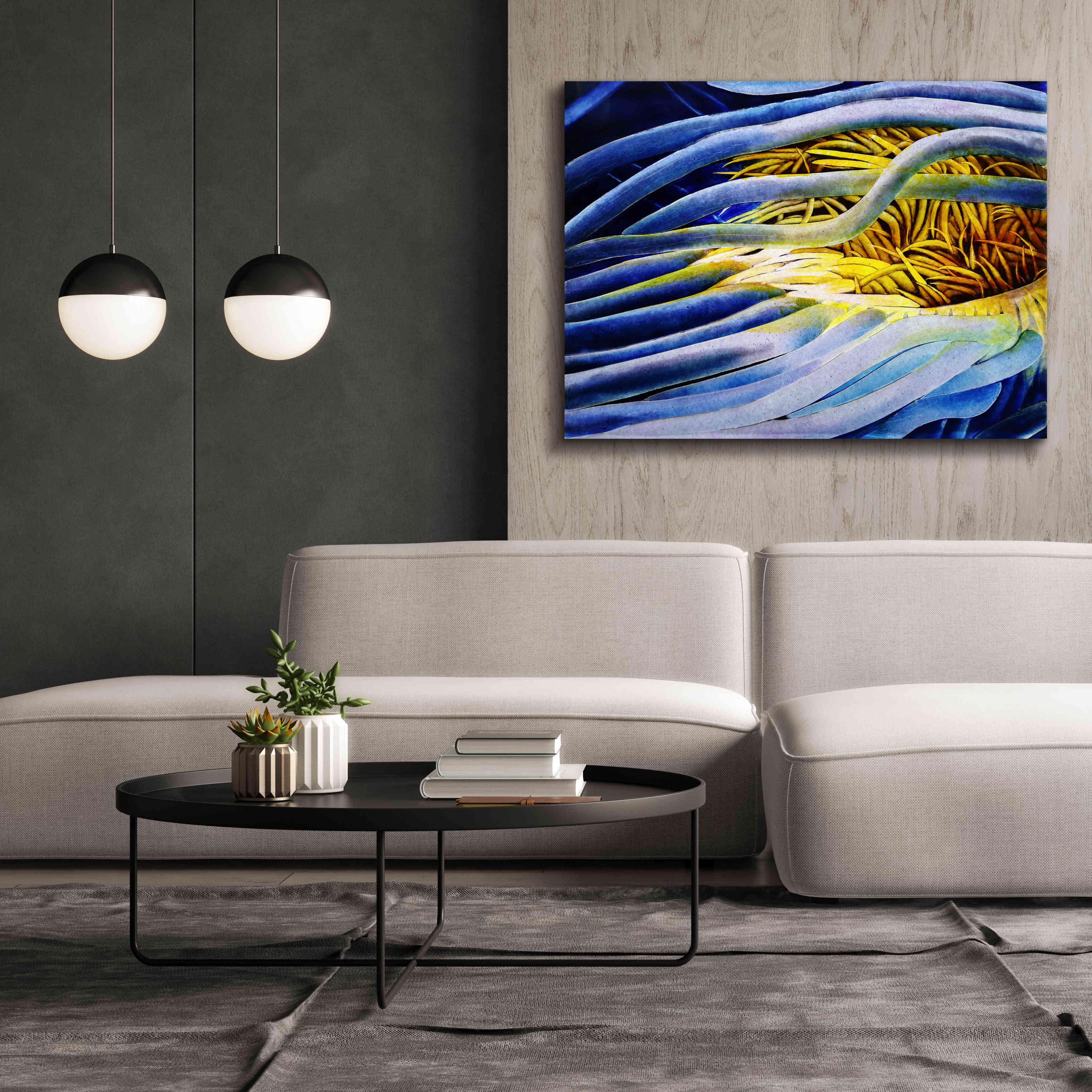 'Anemone Cerianthid' by Rita Shimelfarb, Giclee Canvas Wall Art,54x40