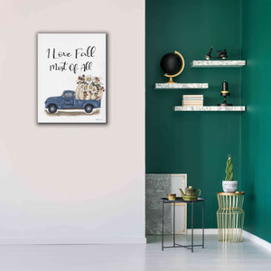 'I Love Fall Most of All' by Ashley Justice, Giclee Canvas Wall Art,26x34