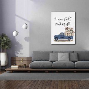 'I Love Fall Most of All' by Ashley Justice, Giclee Canvas Wall Art,40x54