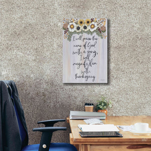 'I Will Praise the Name of God' by Ashley Justice, Giclee Canvas Wall Art,18x26
