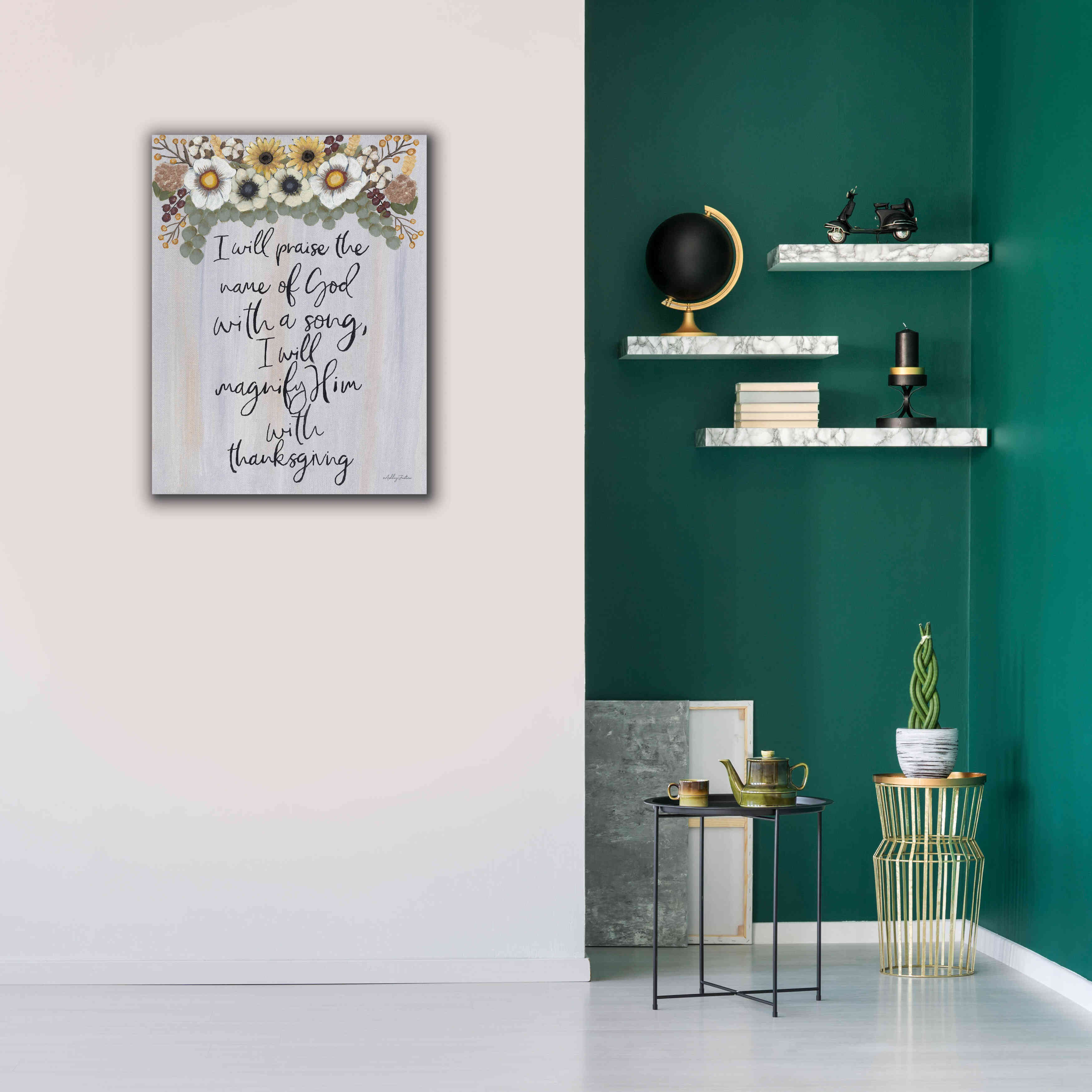 'I Will Praise the Name of God' by Ashley Justice, Giclee Canvas Wall Art,26x34