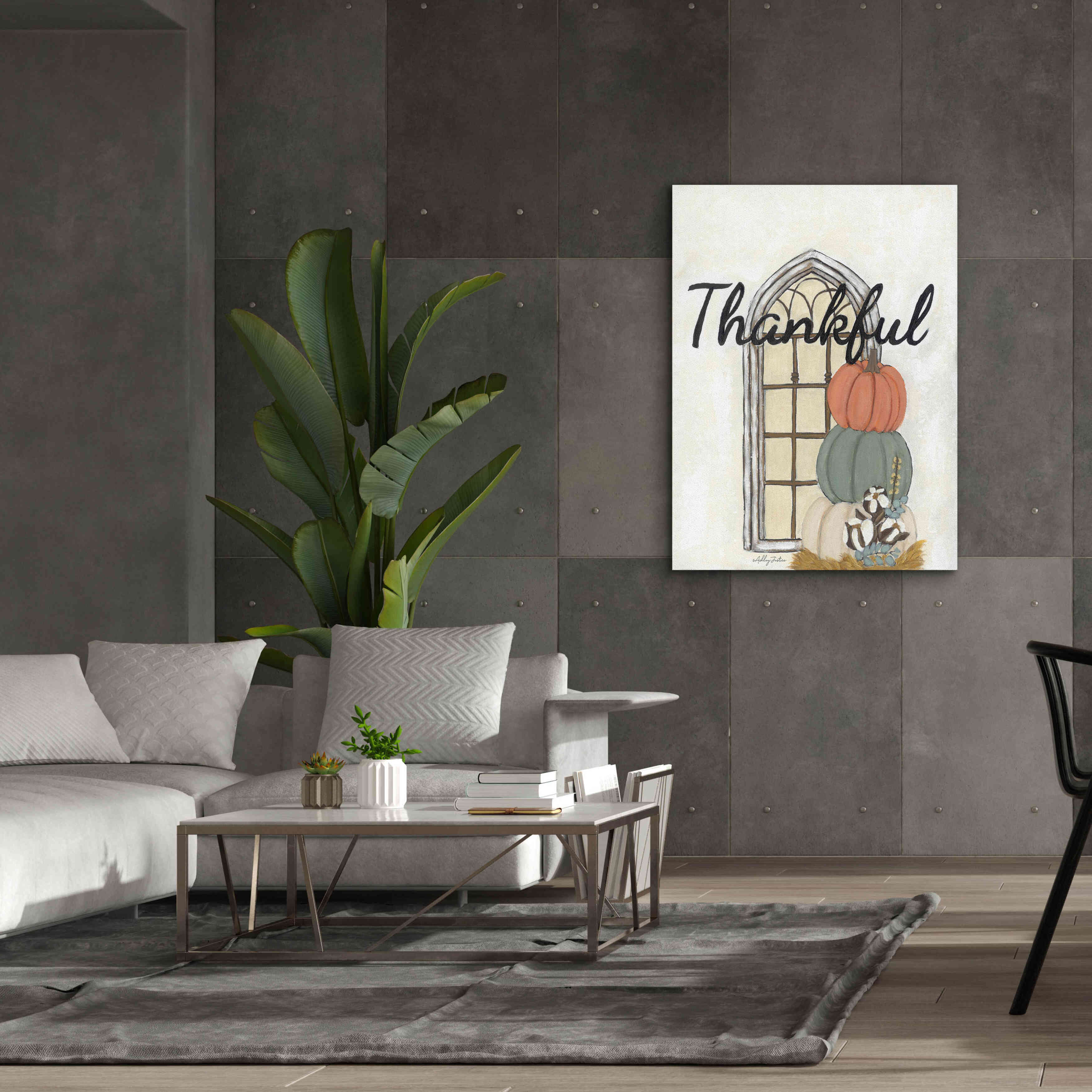 'Fall Thankful' by Ashley Justice, Giclee Canvas Wall Art,40x54