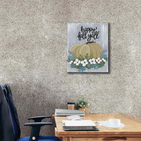 Image of 'Happy Fall Y'All' by Ashley Justice, Giclee Canvas Wall Art,20x24