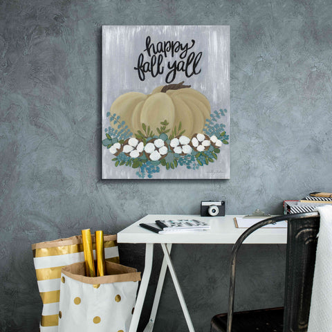 Image of 'Happy Fall Y'All' by Ashley Justice, Giclee Canvas Wall Art,20x24