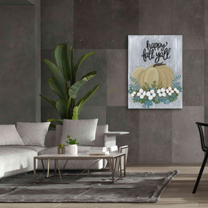 'Happy Fall Y'All' by Ashley Justice, Giclee Canvas Wall Art,40x54