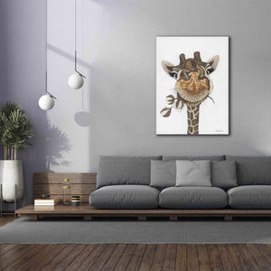 'Giraffe with Cotton' by Ashley Justice, Giclee Canvas Wall Art,40x54