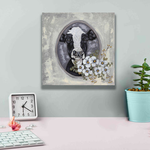 Image of 'Framed Cow' by Ashley Justice, Giclee Canvas Wall Art,12x12