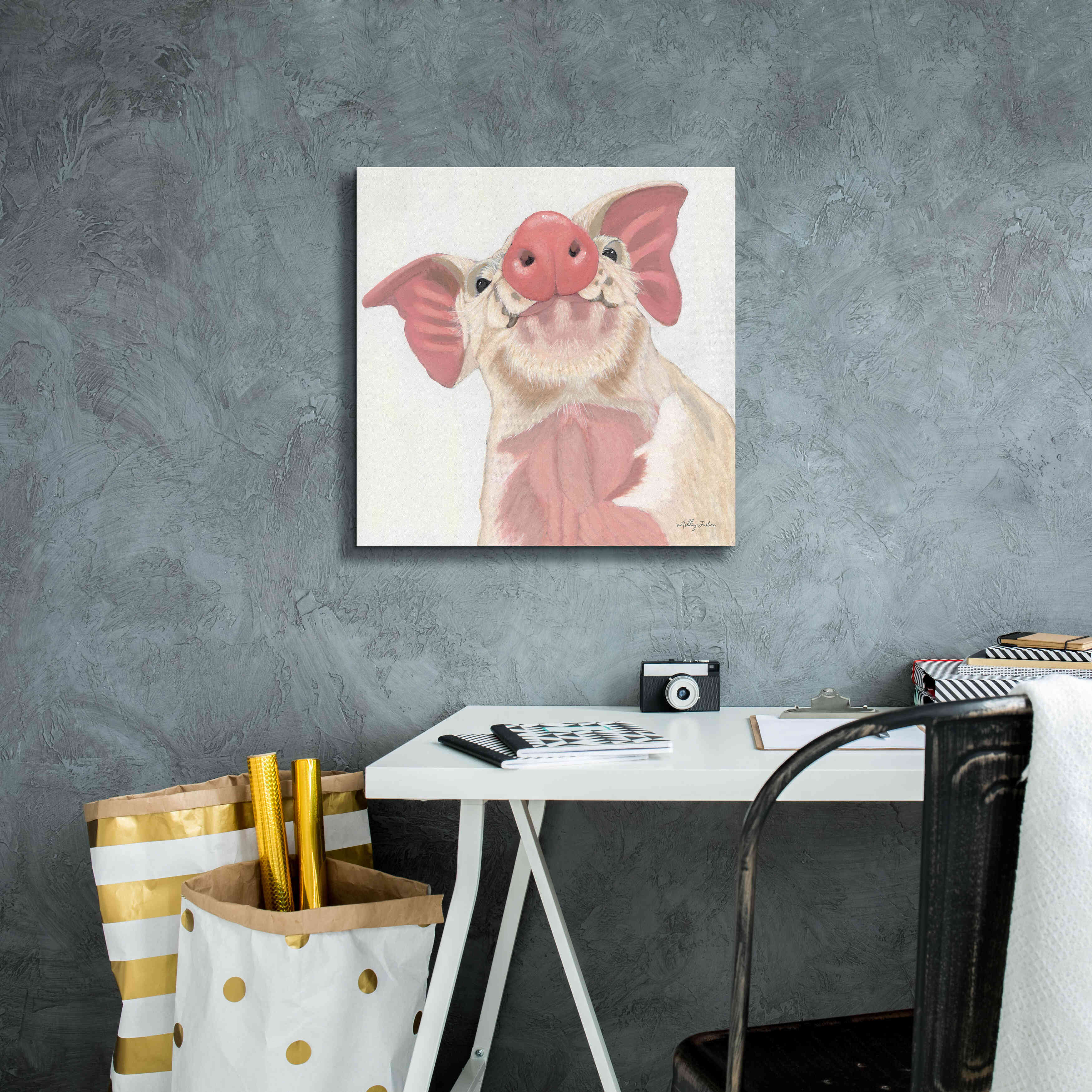 'Buster' by Ashley Justice, Giclee Canvas Wall Art,18x18