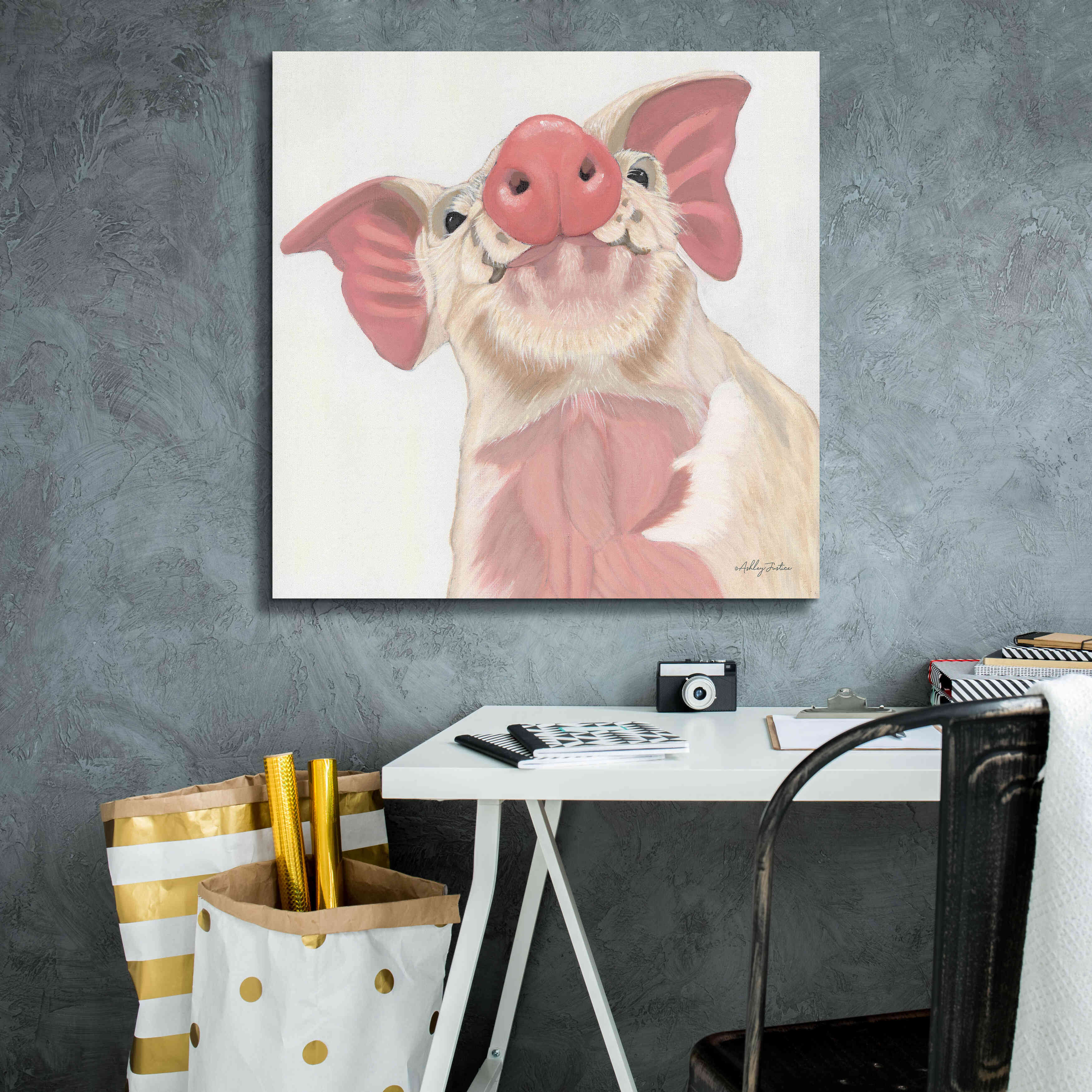 'Buster' by Ashley Justice, Giclee Canvas Wall Art,26x26