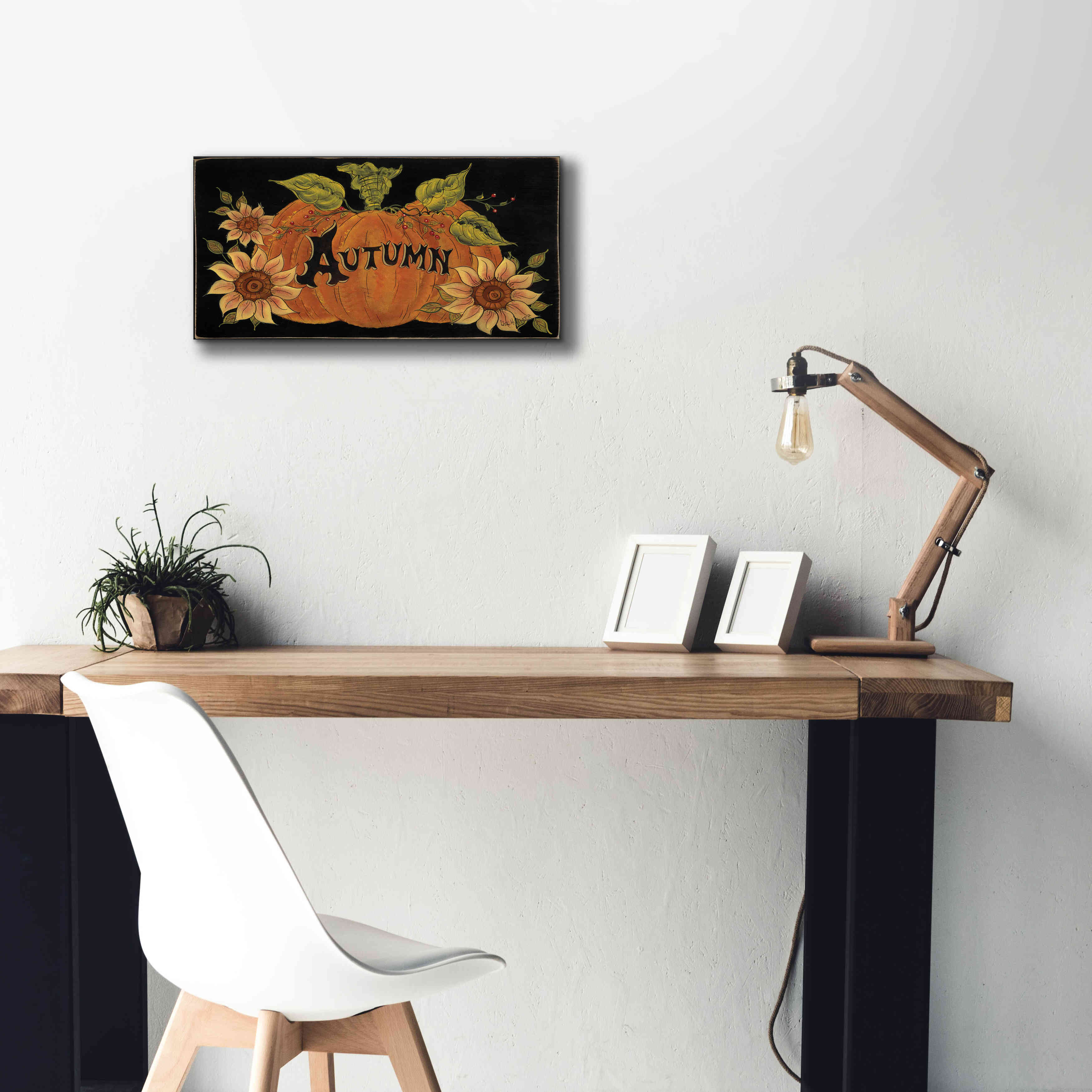 'Pumpkin Spice' by Lisa Hilliker, Giclee Canvas Wall Art,24x12