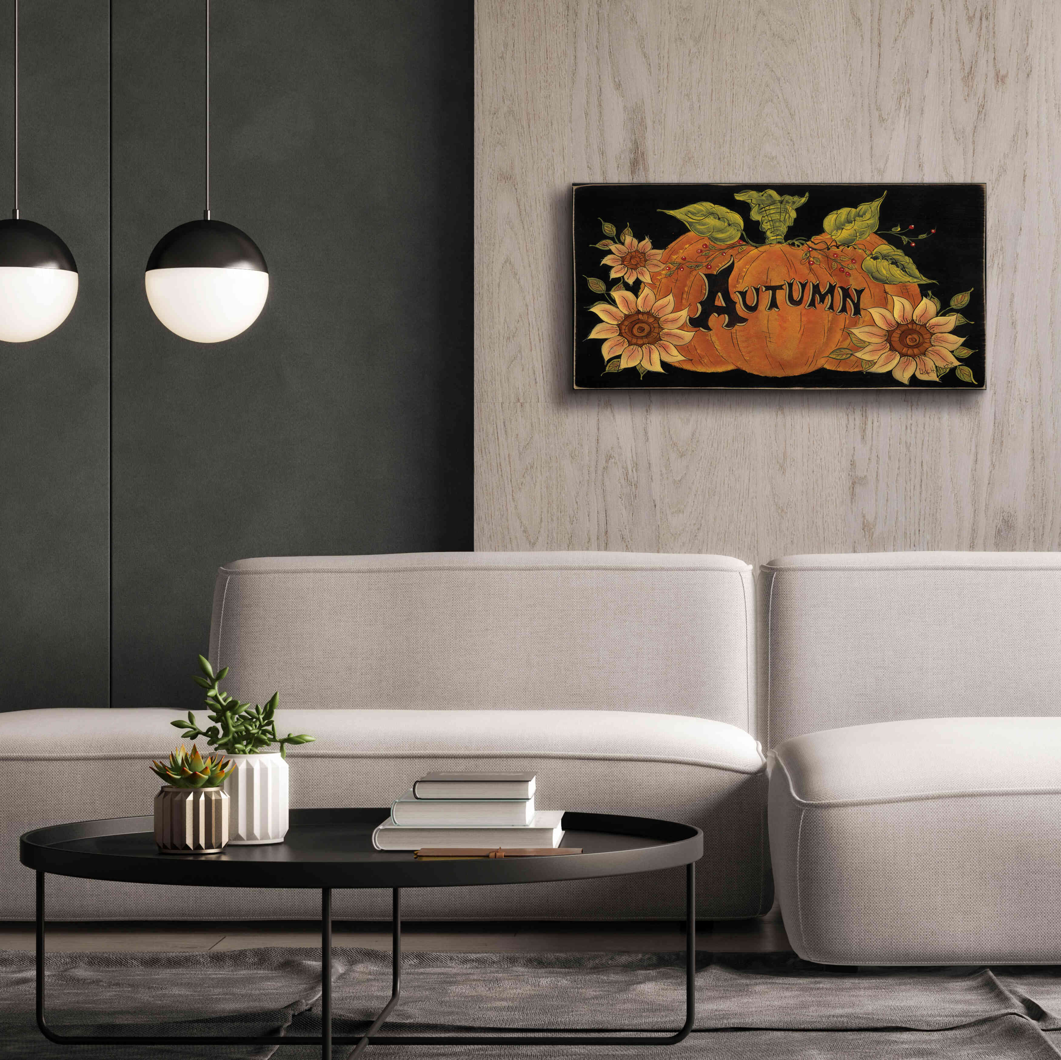 'Pumpkin Spice' by Lisa Hilliker, Giclee Canvas Wall Art,40x20