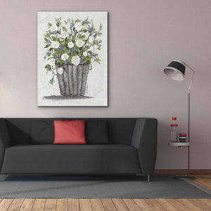 'Sweet Rose Basket' by Julie Norkus, Giclee Canvas Wall Art,40x54