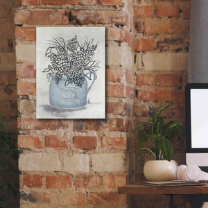 'Sketchy Floral Enamel Pot' by Julie Norkus, Giclee Canvas Wall Art,12x16