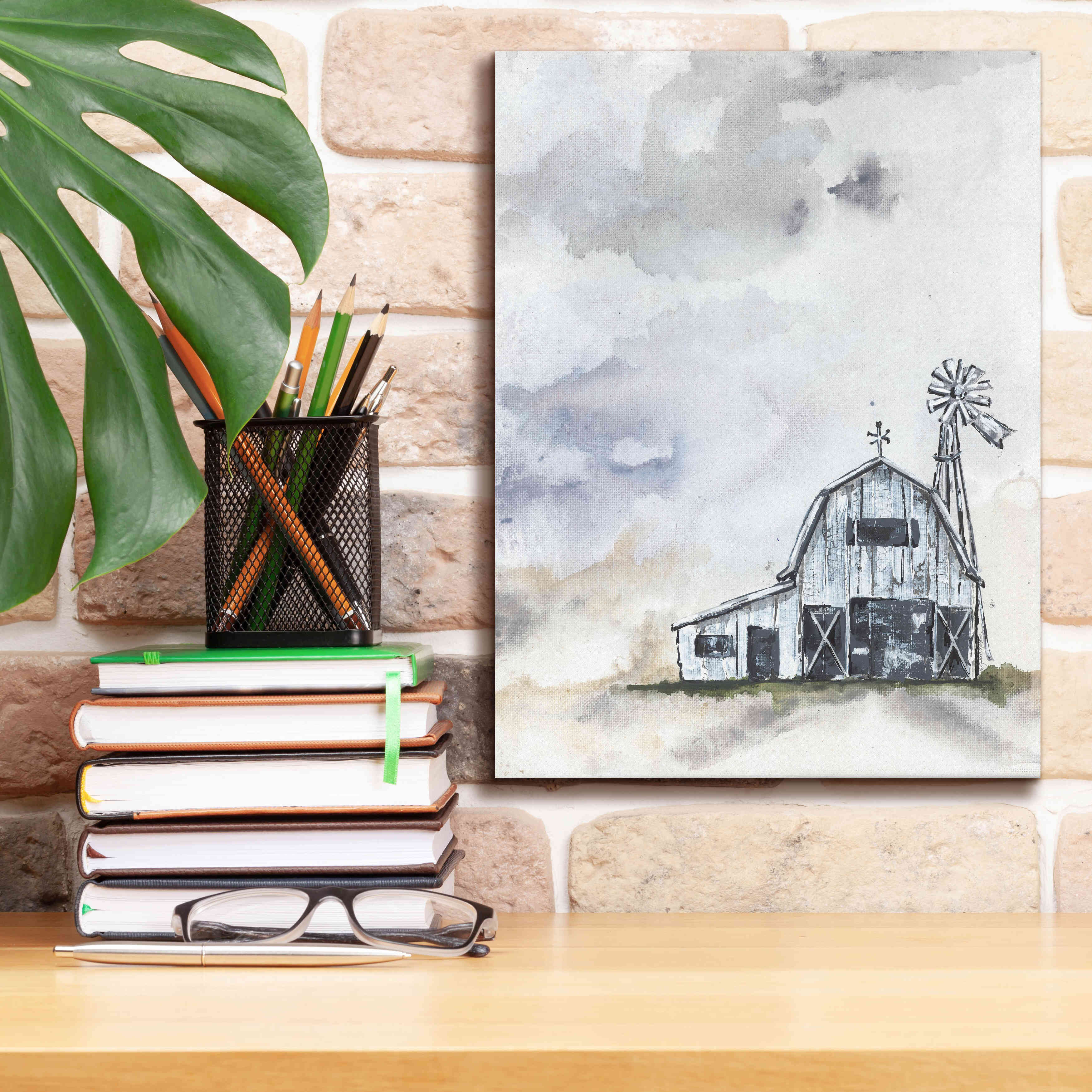 'Haven Mini Barn' by Julie Norkus, Giclee Canvas Wall Art,12x16
