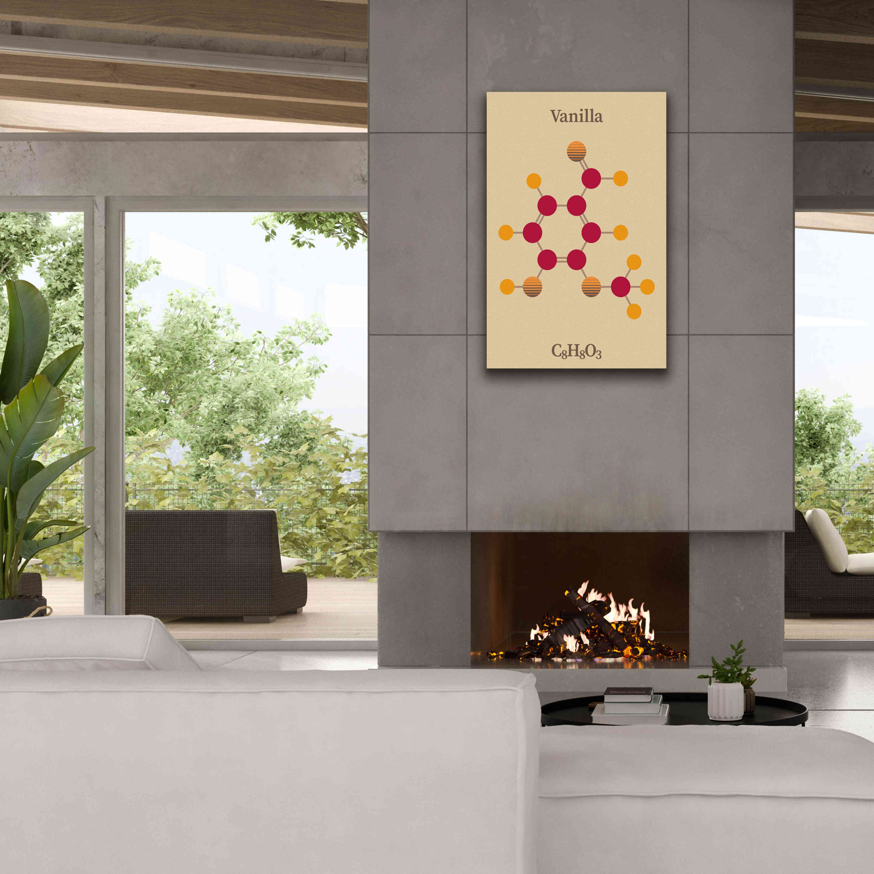 'Vanilla Molecule 2' by Epic Portfolio, Giclee Canvas Wall Art,26x40