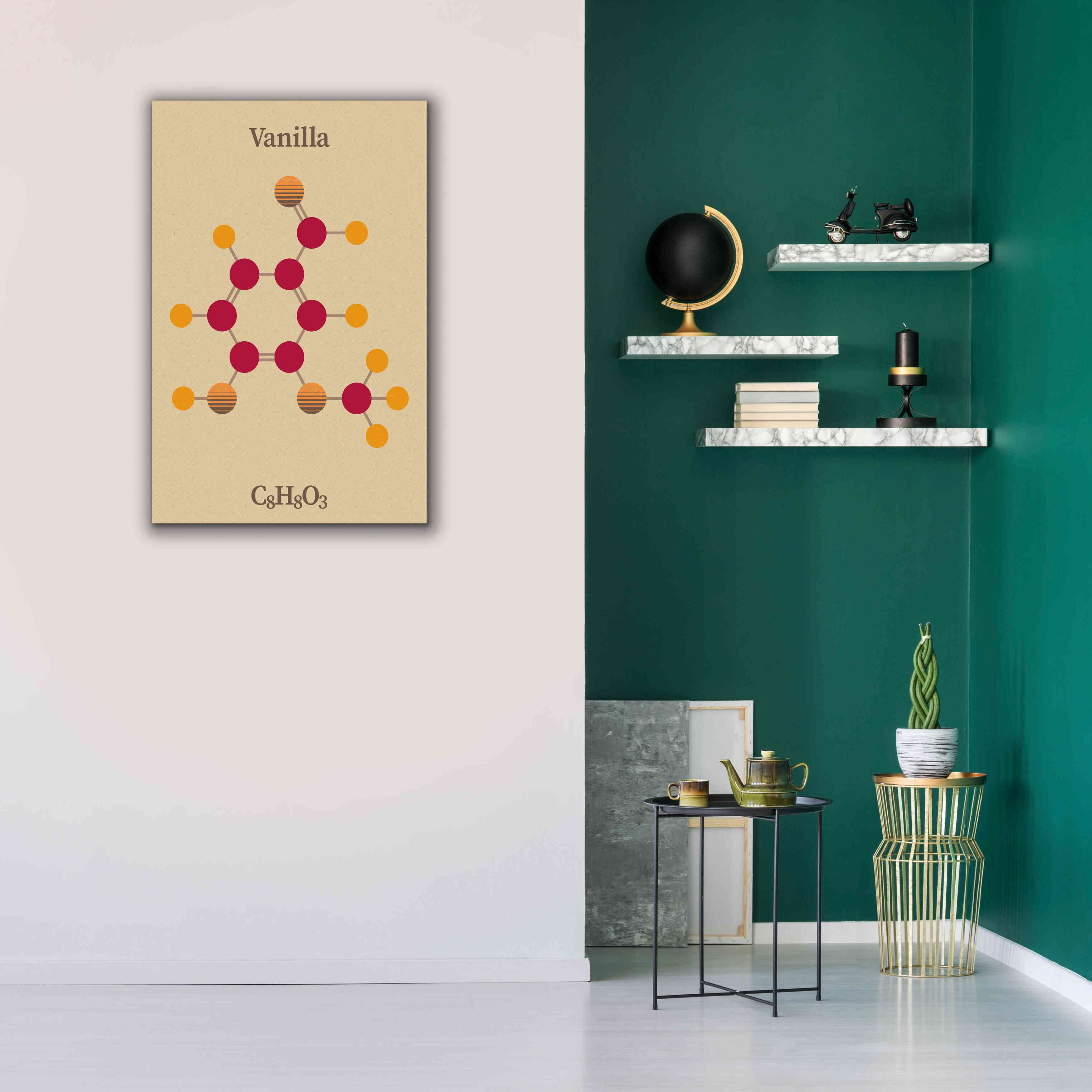 'Vanilla Molecule 2' by Epic Portfolio, Giclee Canvas Wall Art,26x40