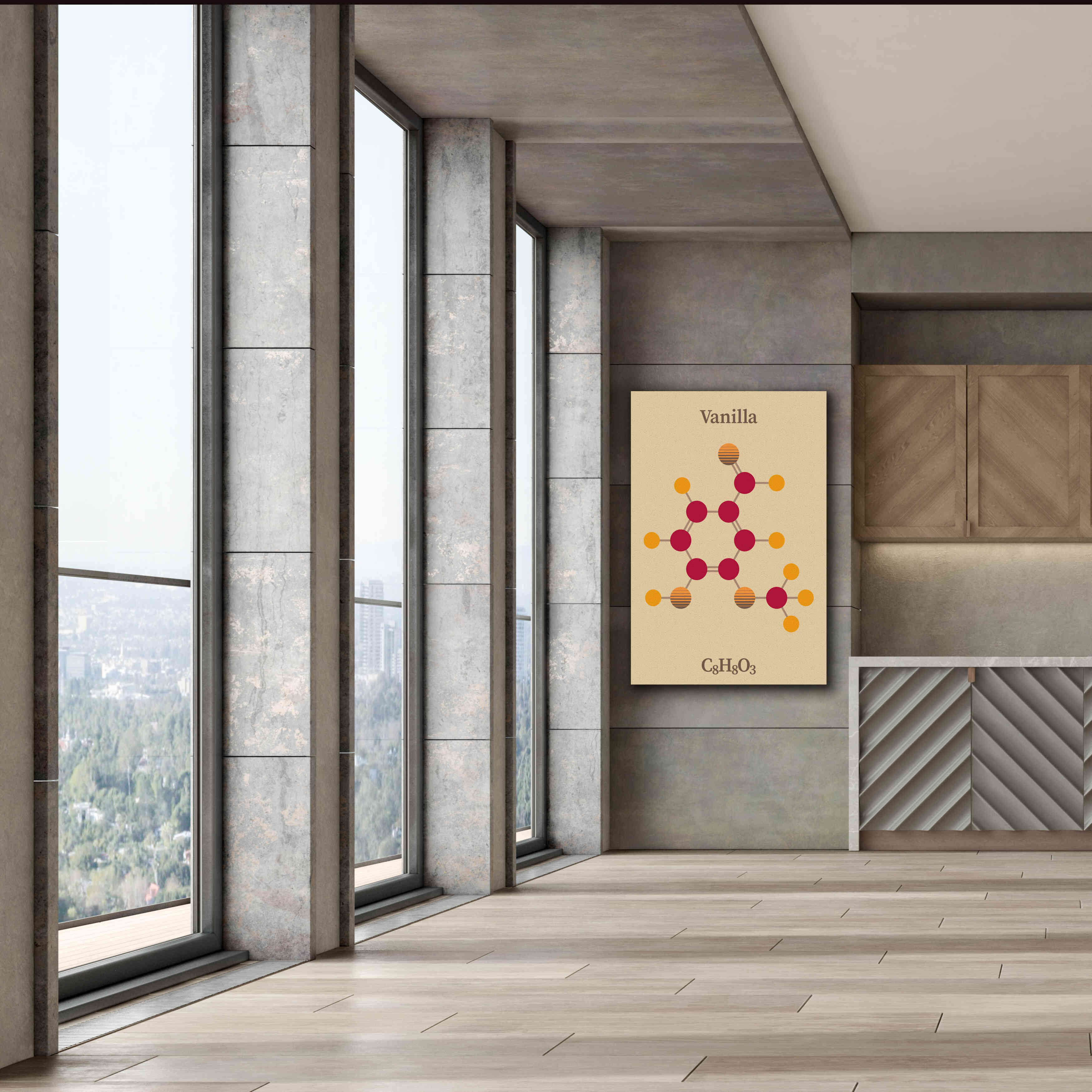 'Vanilla Molecule 2' by Epic Portfolio, Giclee Canvas Wall Art,40x60
