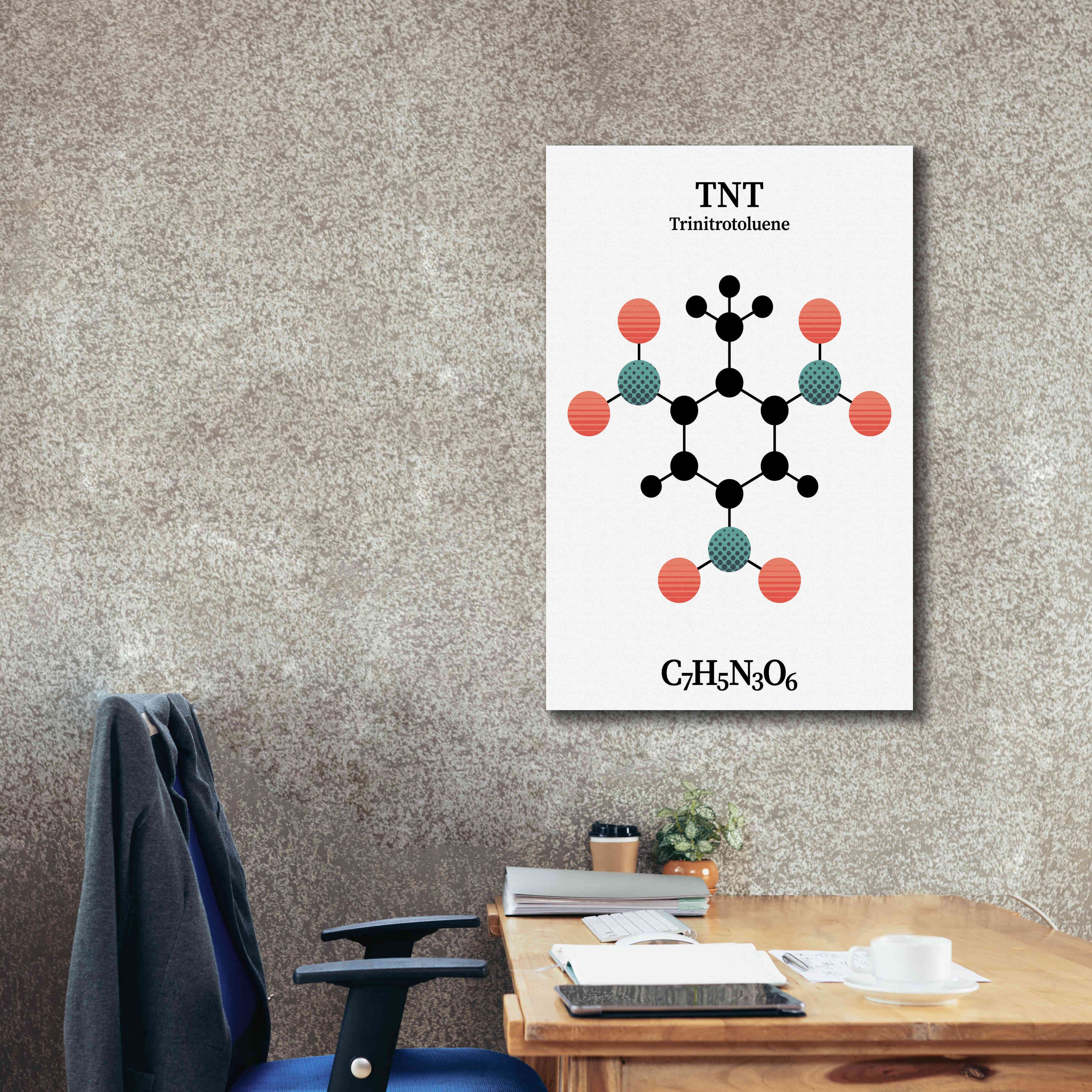 'TNT Molecule' by Epic Portfolio, Giclee Canvas Wall Art,26x40