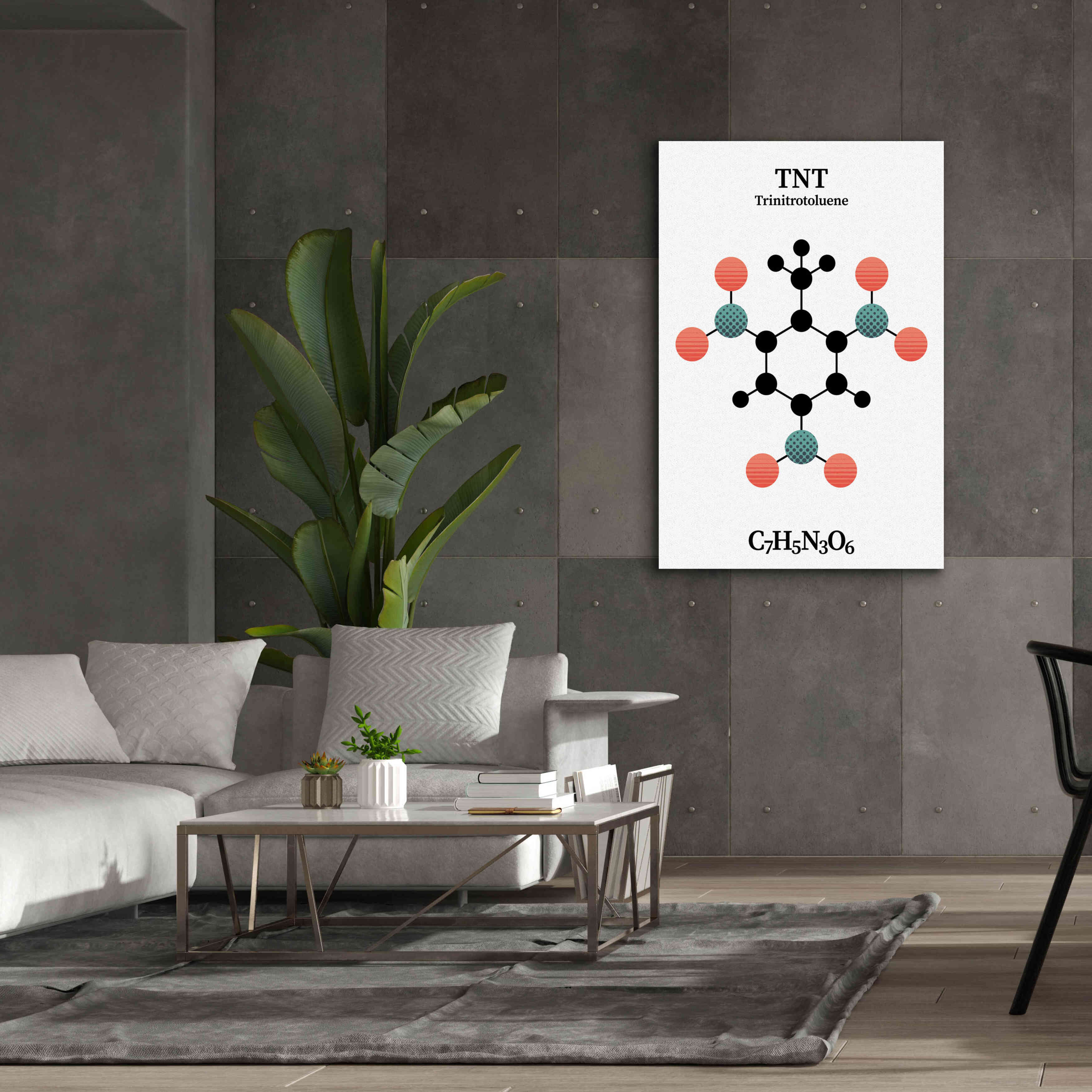 'TNT Molecule' by Epic Portfolio, Giclee Canvas Wall Art,40x60