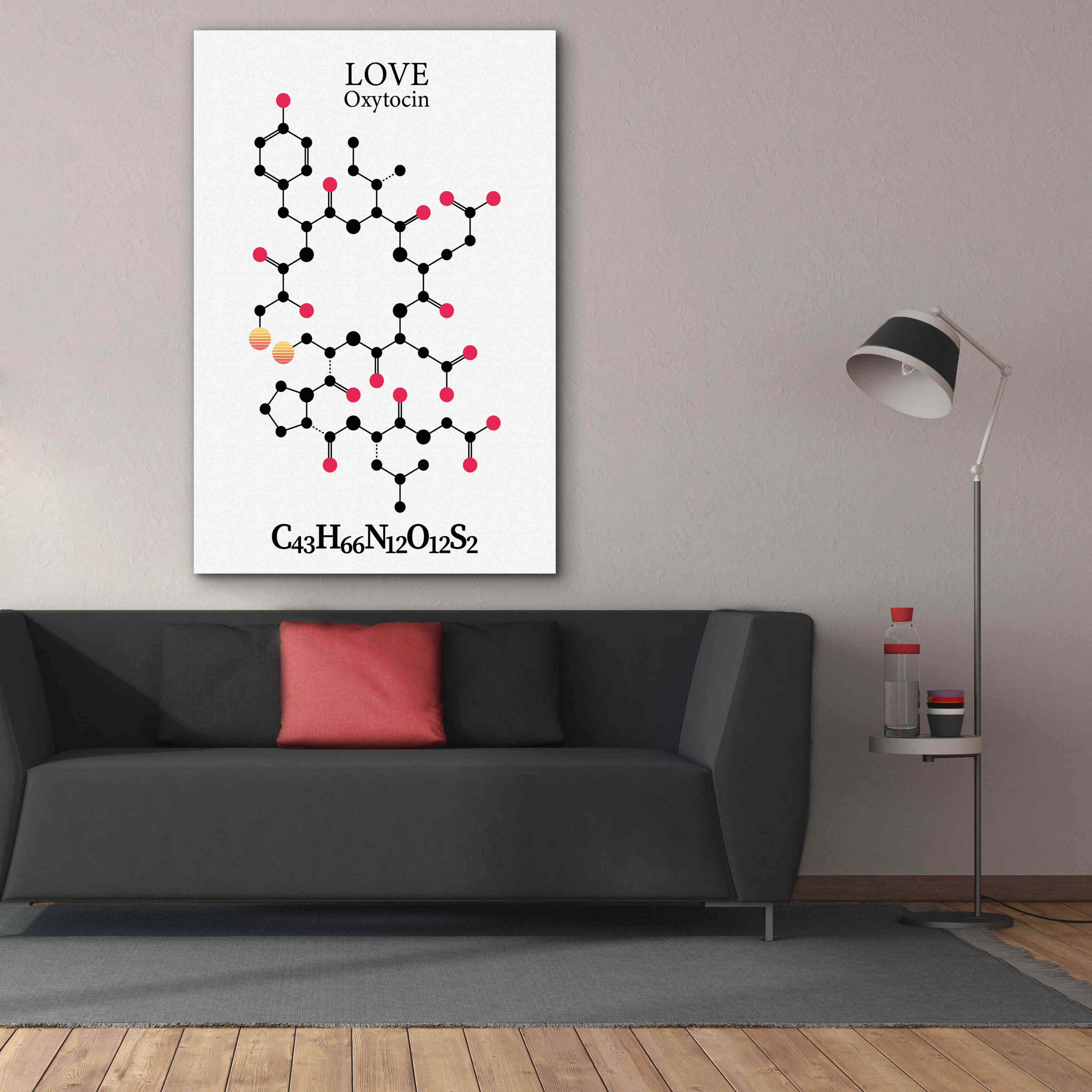 'Oxytocin Molecule' by Epic Portfolio, Giclee Canvas Wall Art,40x60